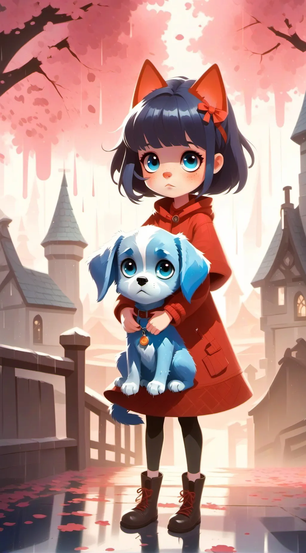 ai character: DogPressed background