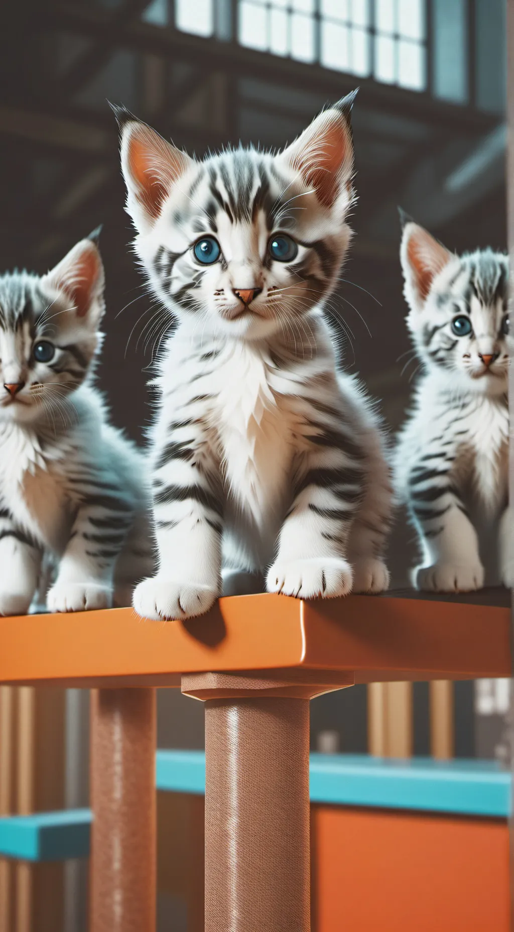 ai character: kitten lab background