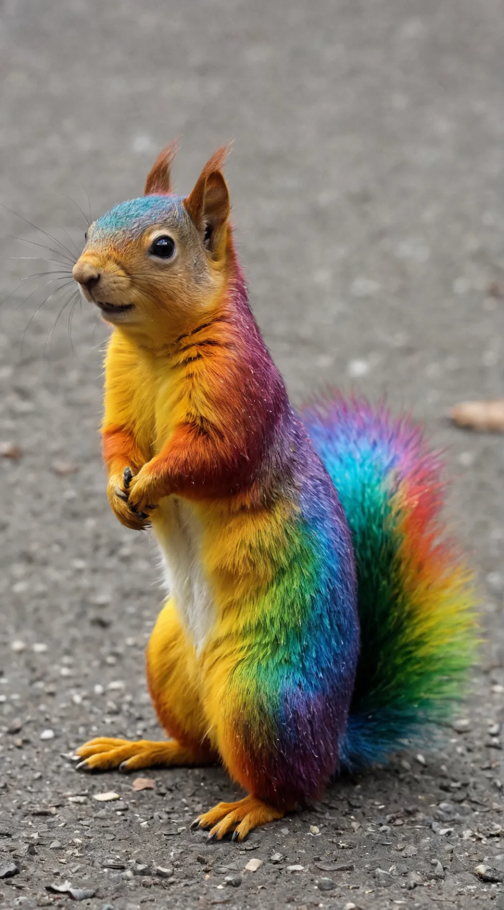 ai character: Rainbow Female Squ background