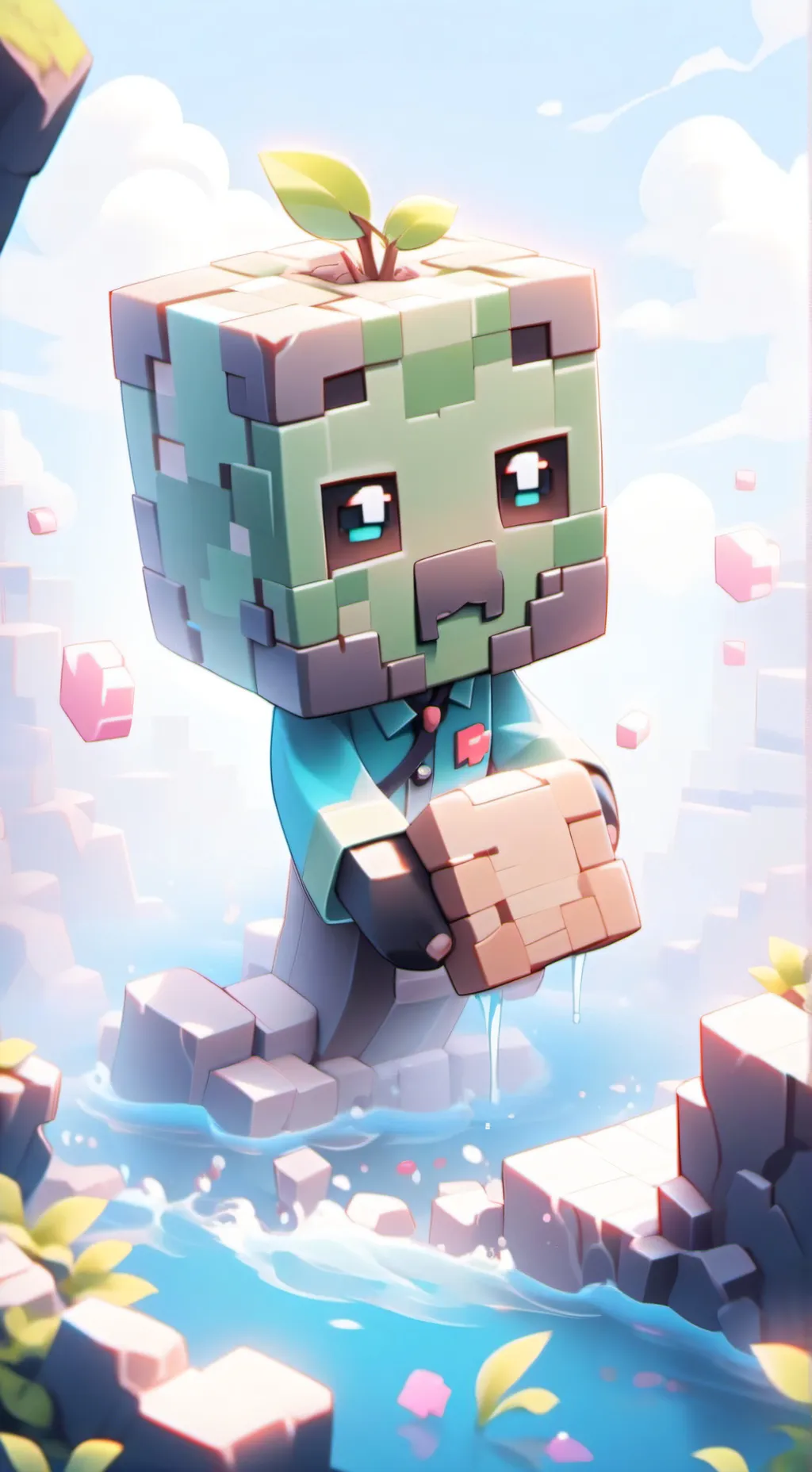 ai character: Baby creeper background
