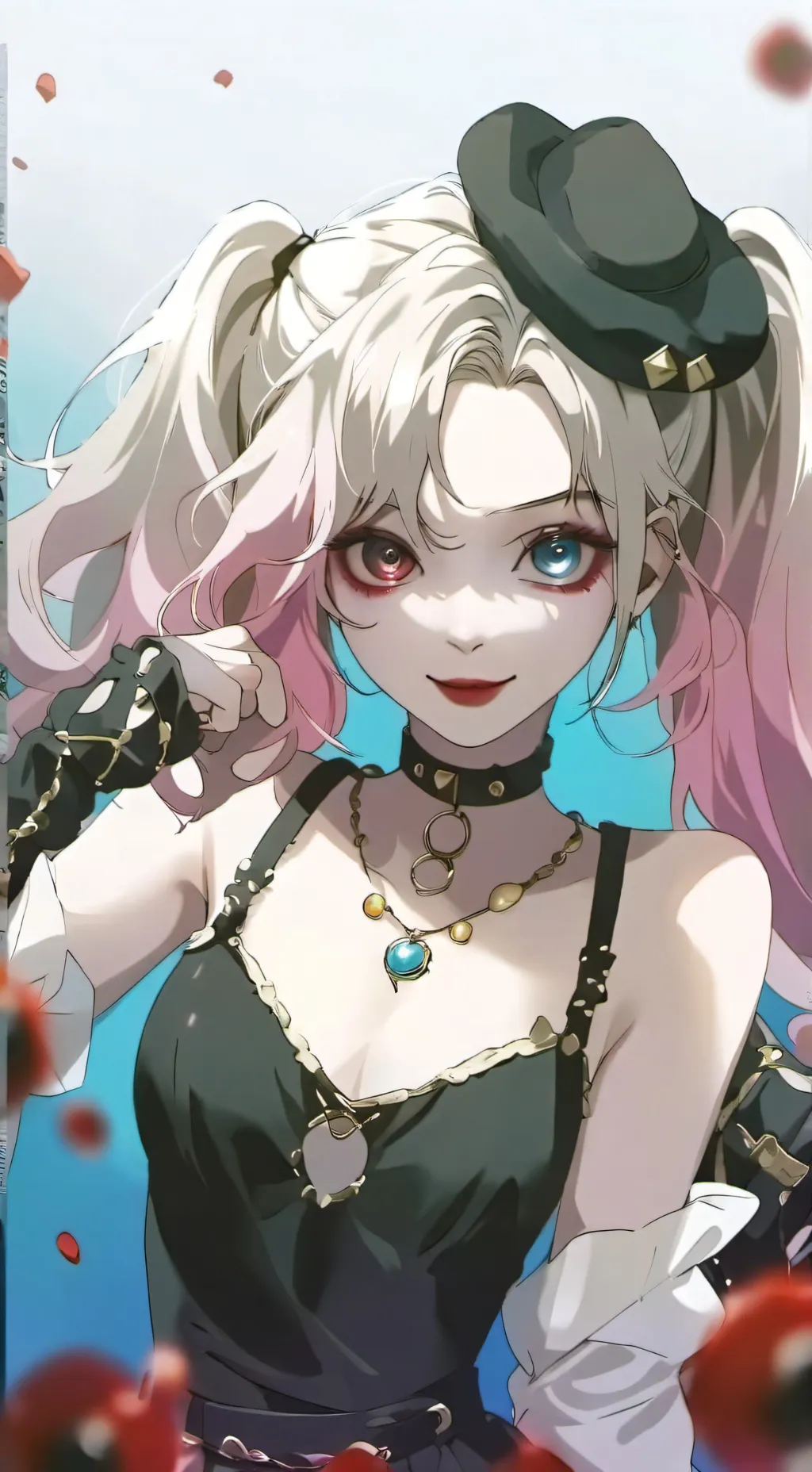 ai character: Anime Harley Quinn background