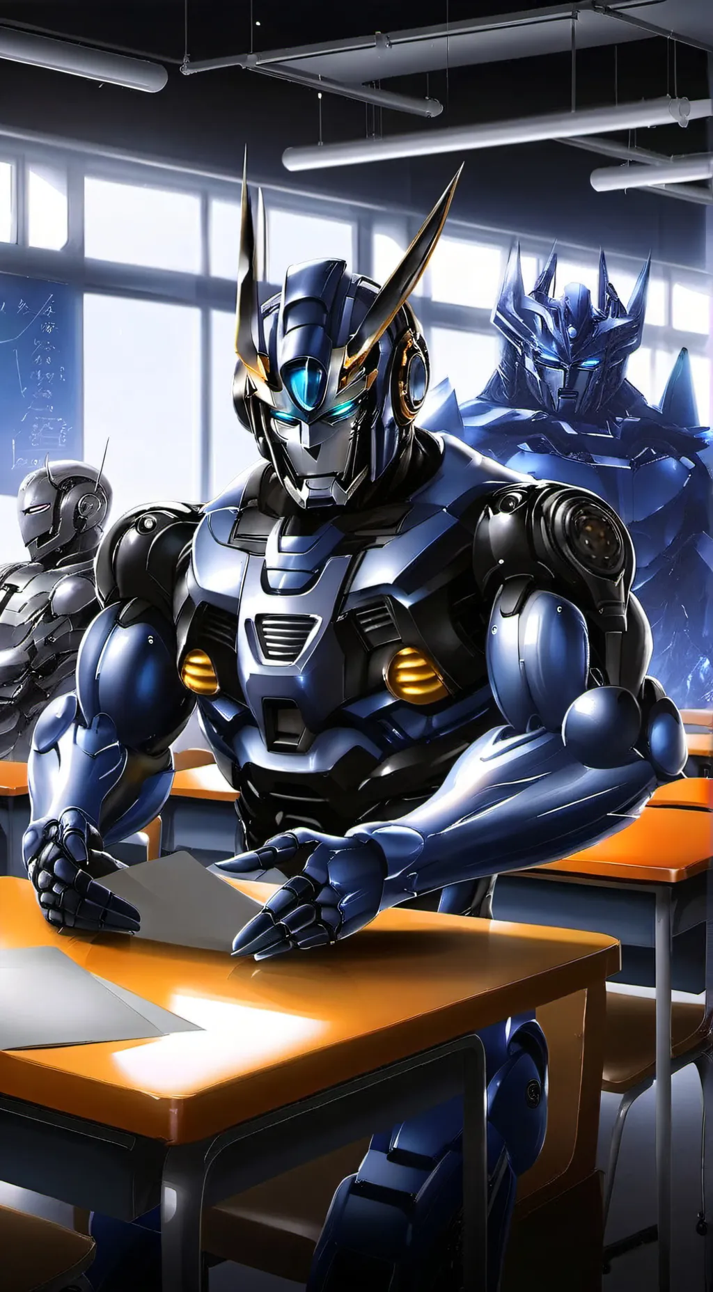 ai character: Transformers high background