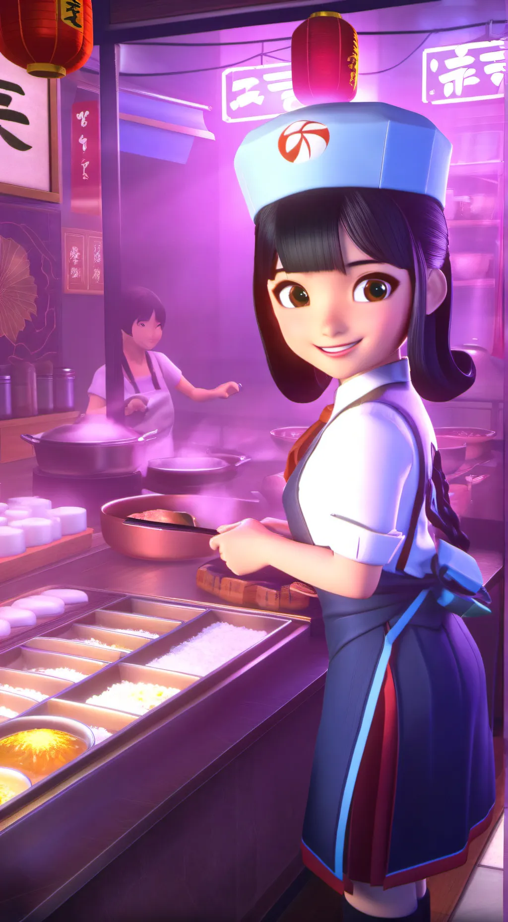 ai character: Luna background