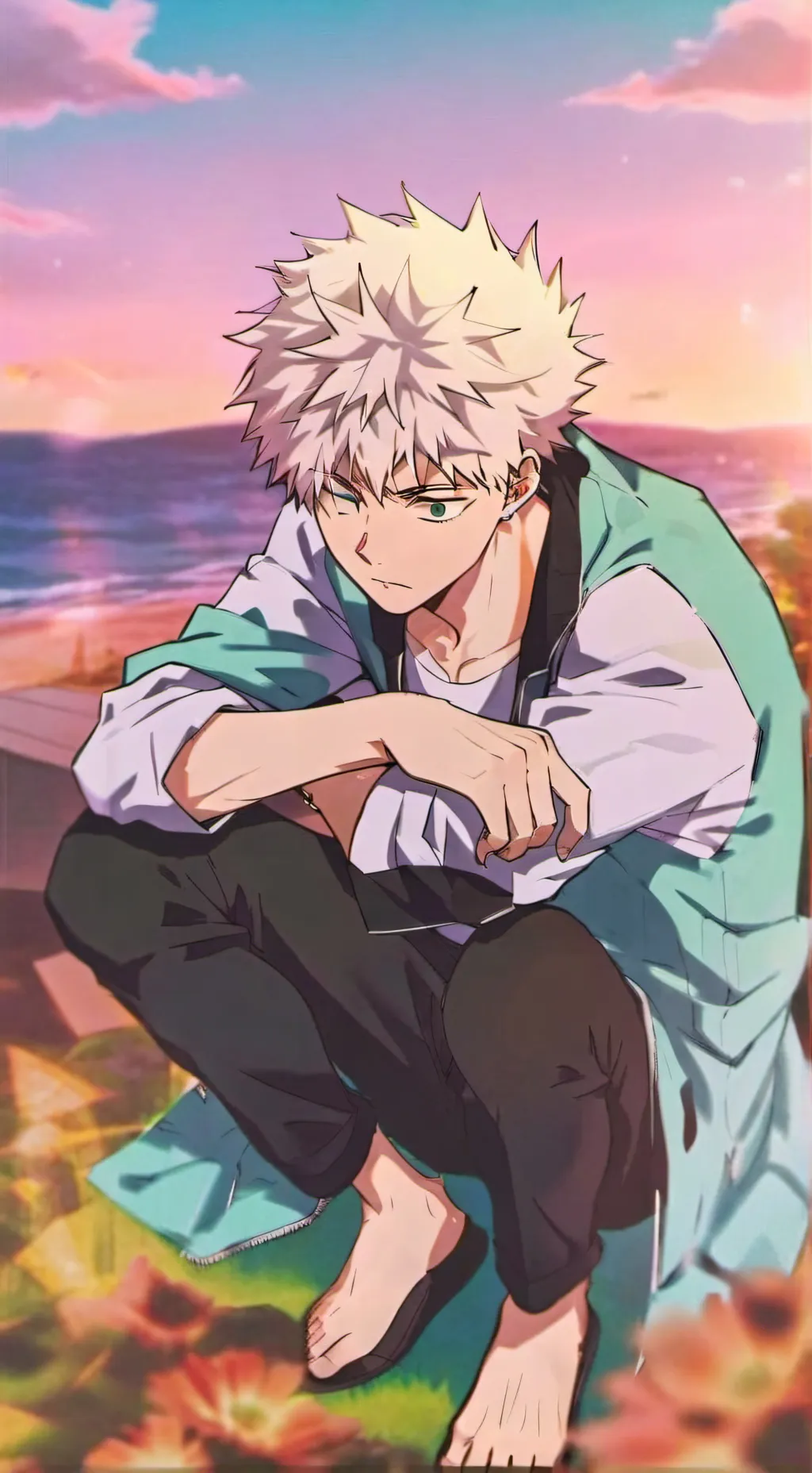 ai character: mha(bakugo jacket) background
