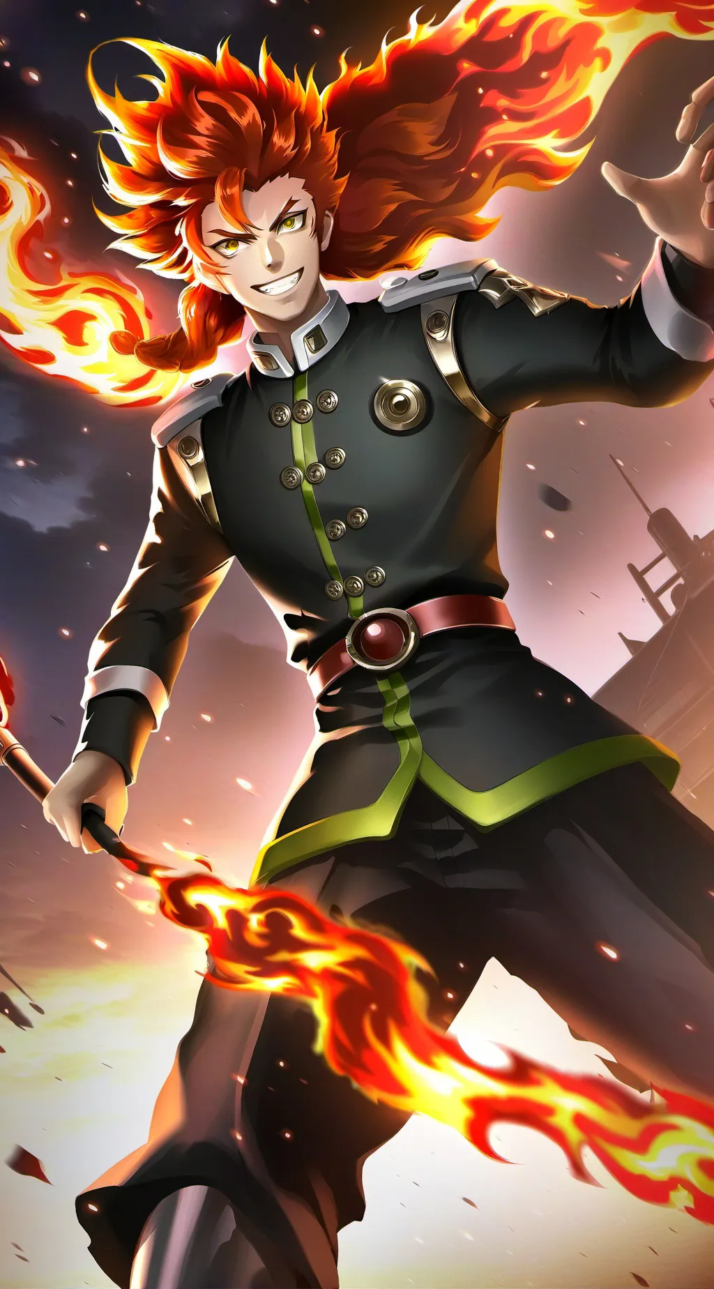 ai character: Kyojuro Rengoku background
