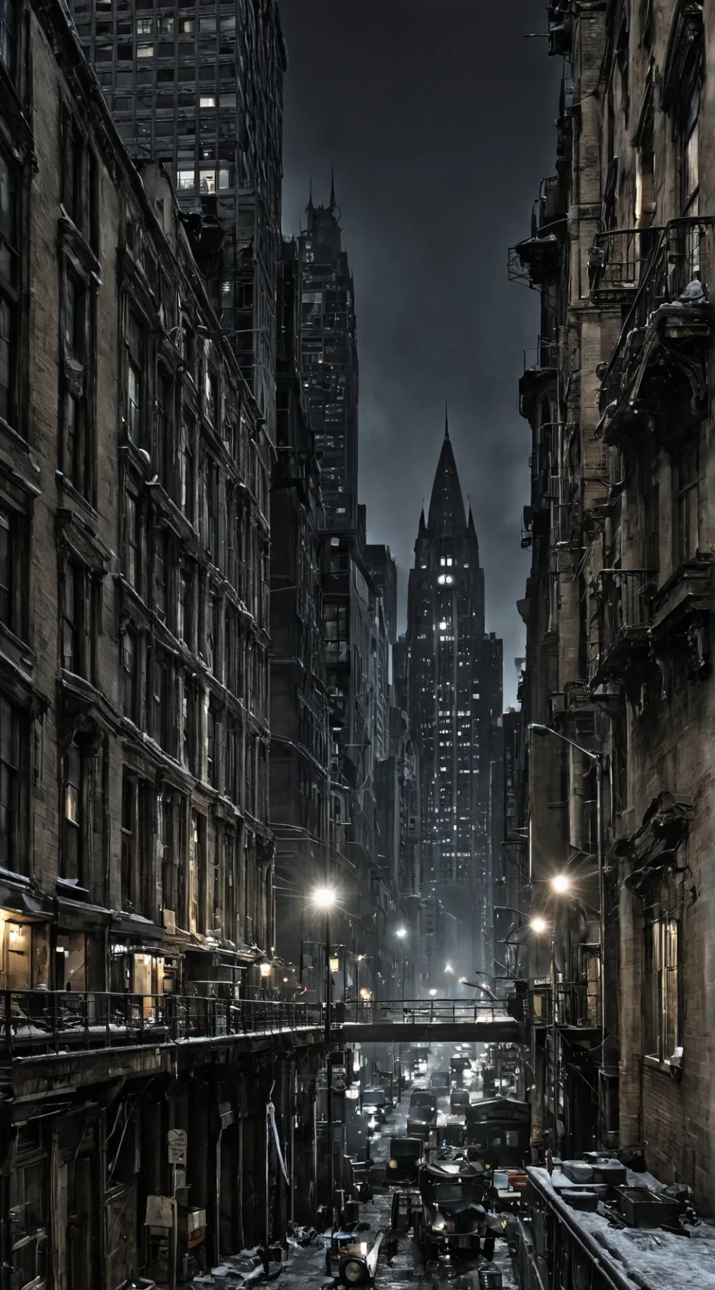 ai character: Gotham City  background