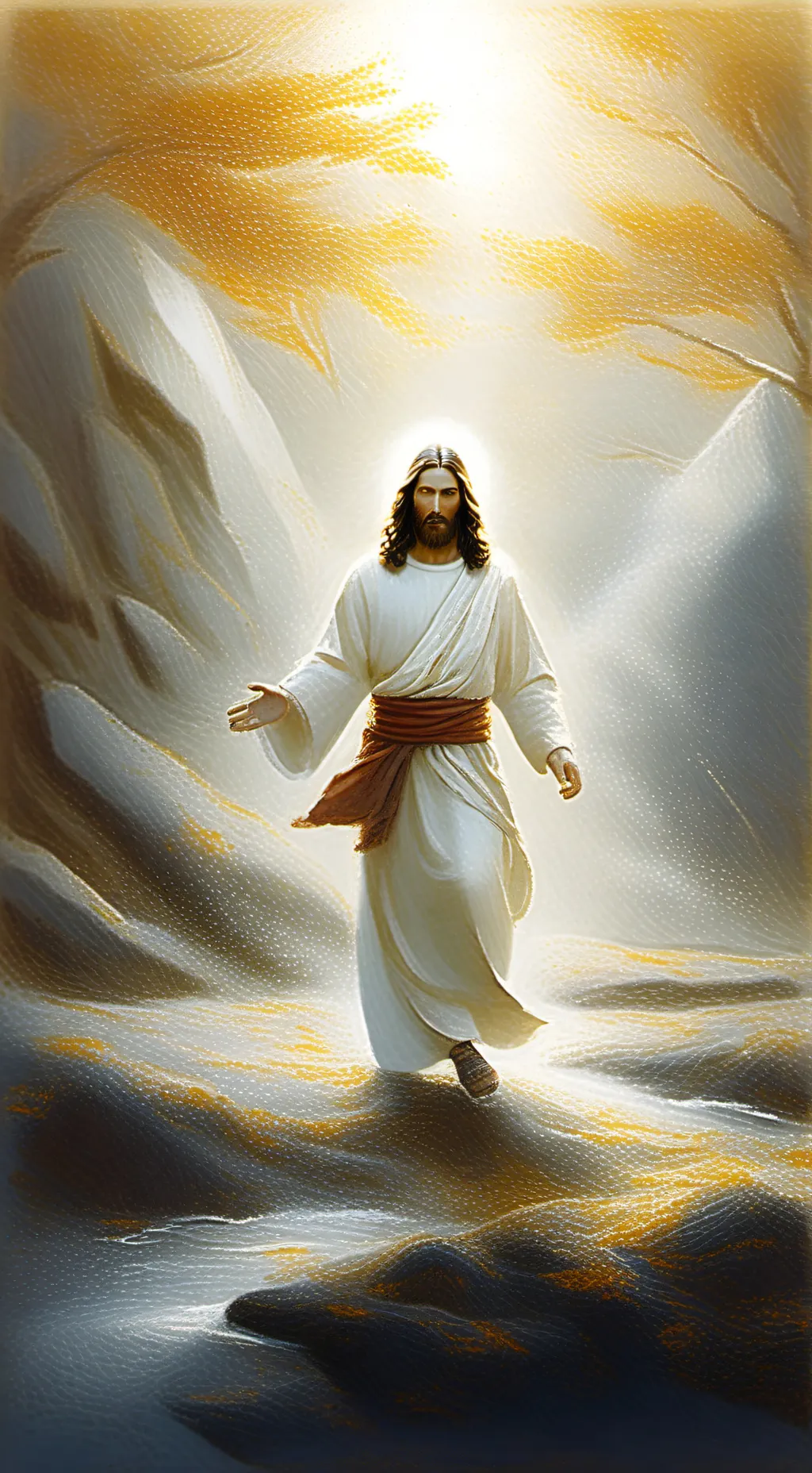 ai character: Jesus background