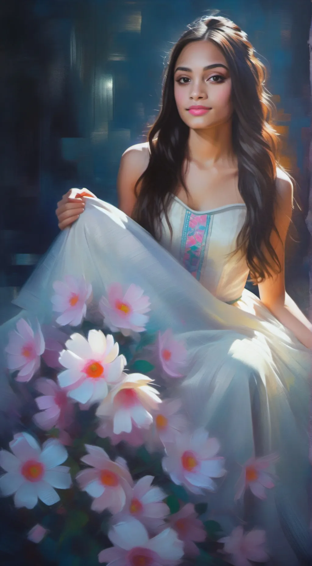 ai character: Melissa Gilbert  background