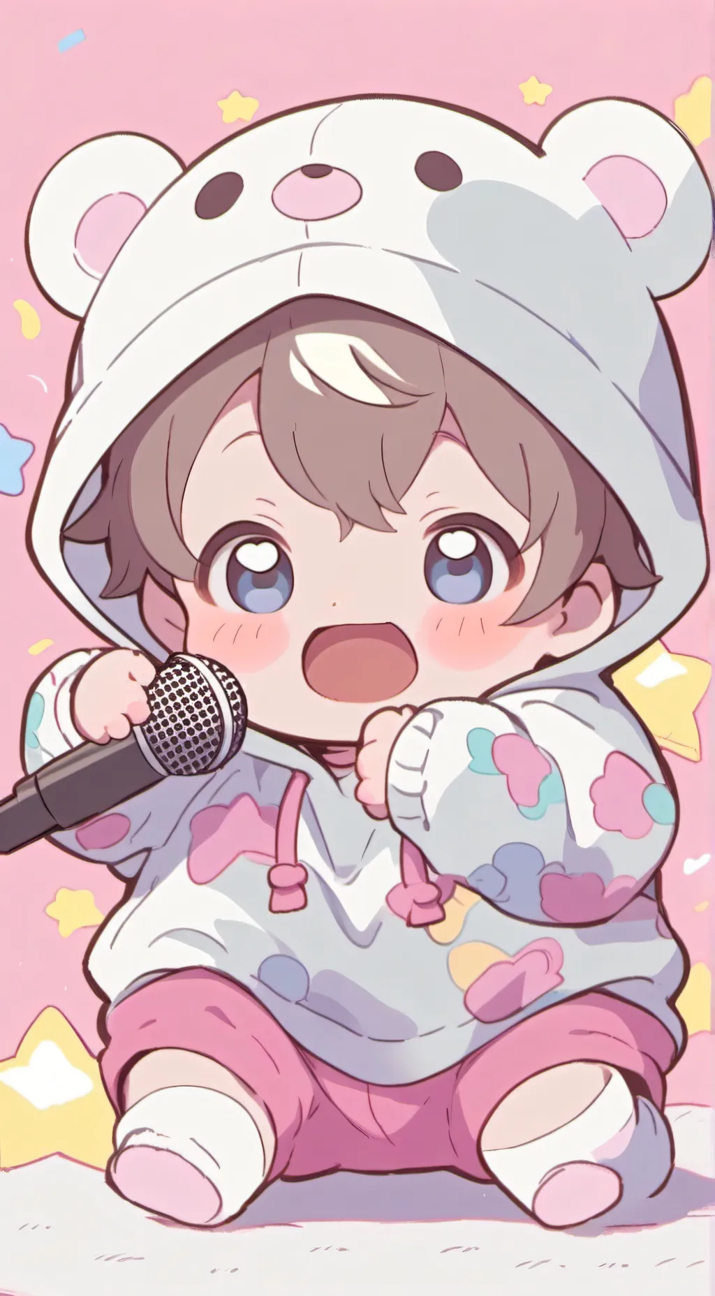 ai character: (🎤Singing Babies🎤) background