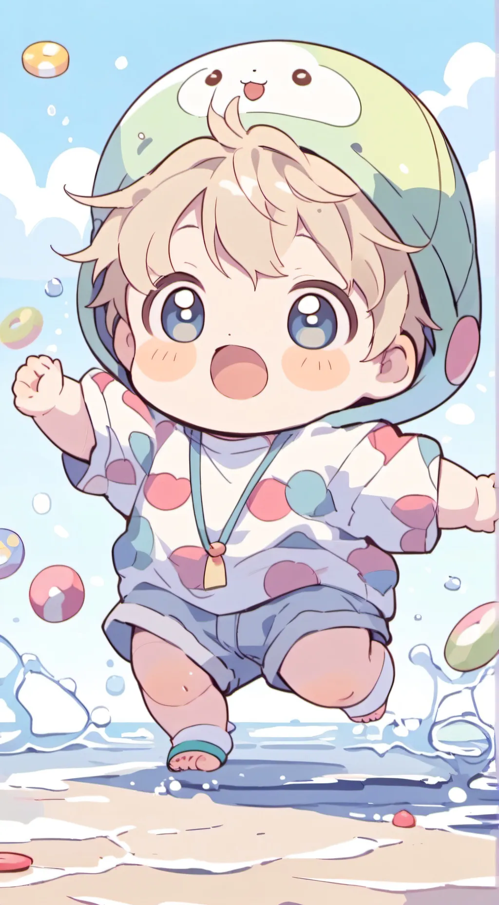 ai character: •🐚~Beach Babies~🐚• background