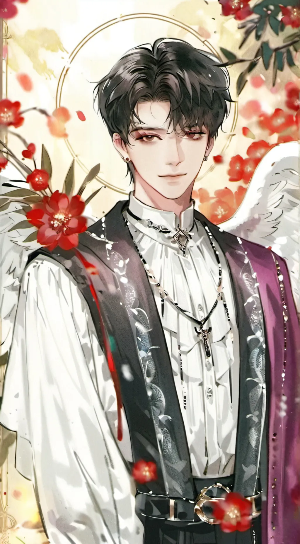 ai character: ⛓️‍💥Silver🤍 background