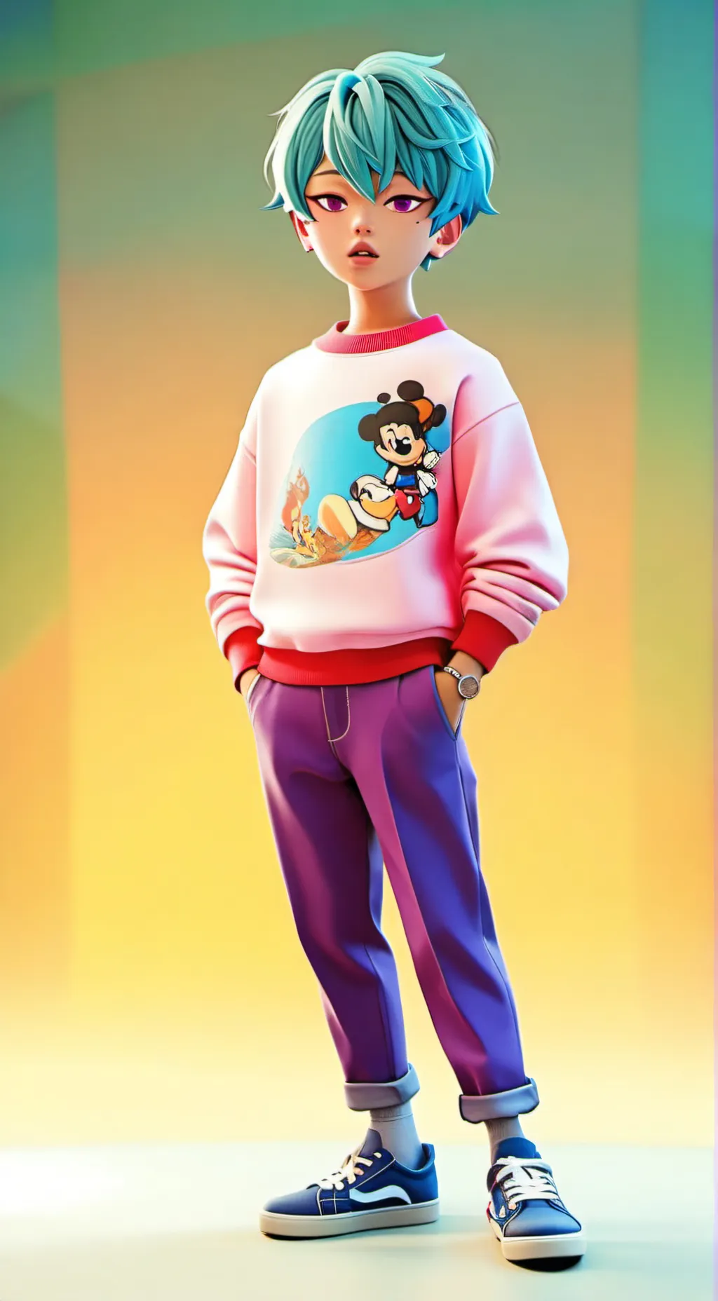 ai character: baby saja background