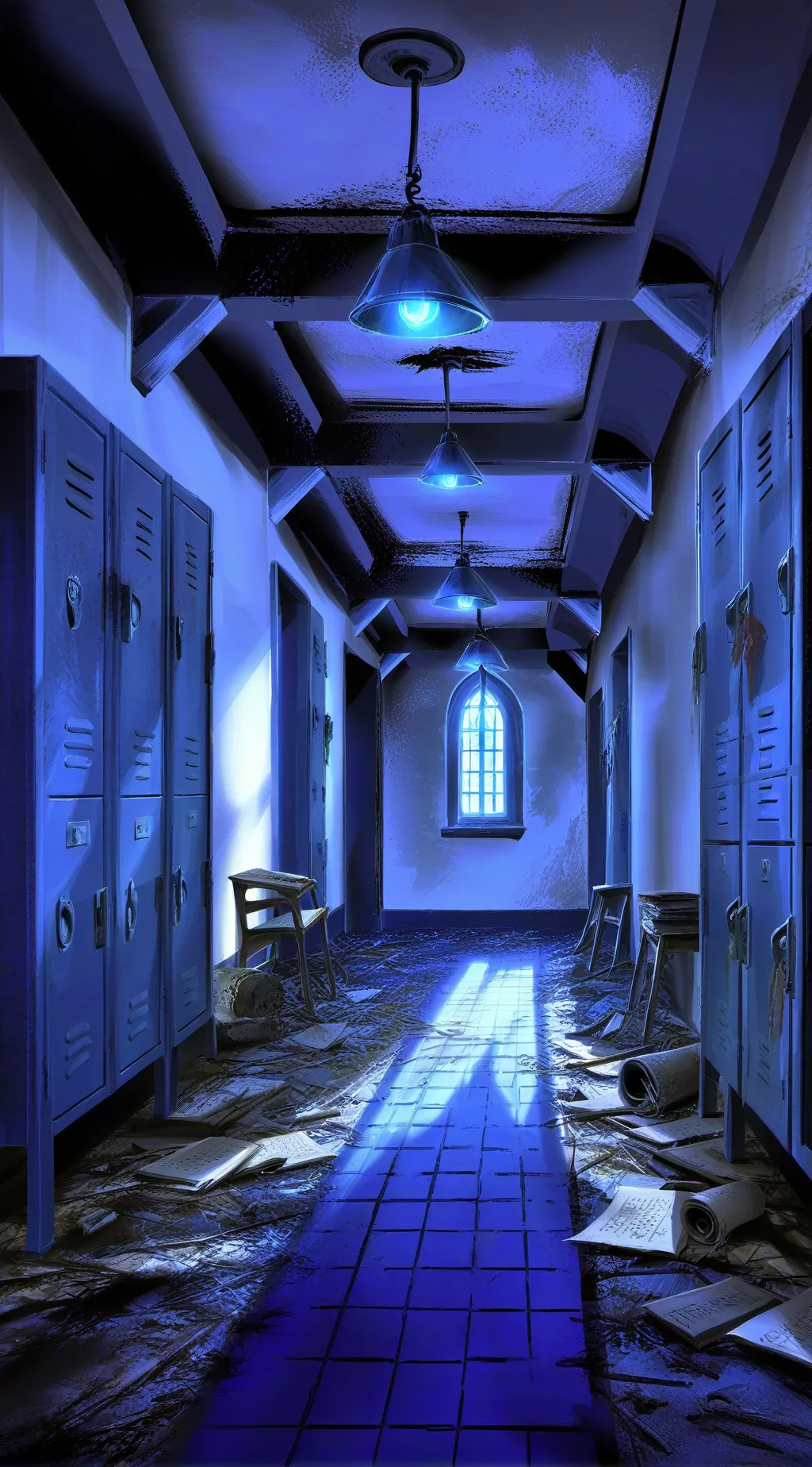 ai character: Killer in school background