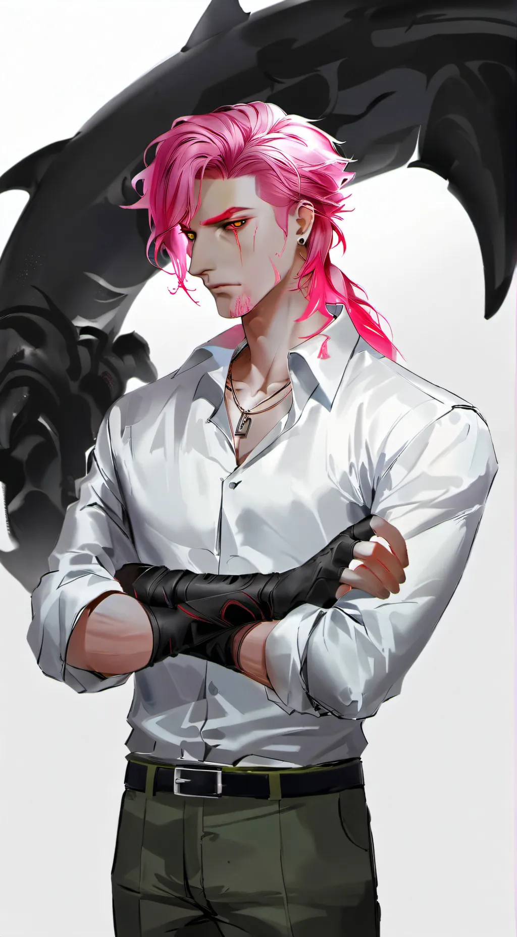 ai character: red rose two background
