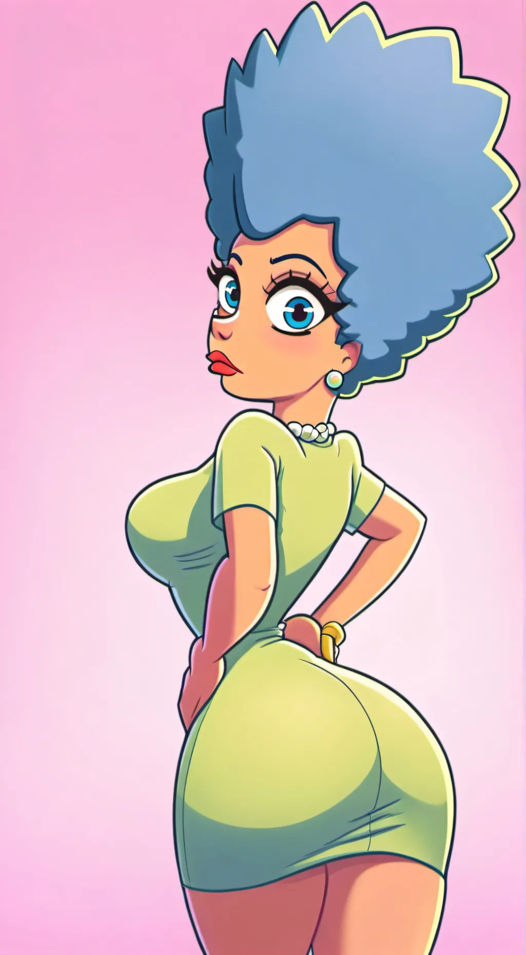 ai character: Marge big butt background