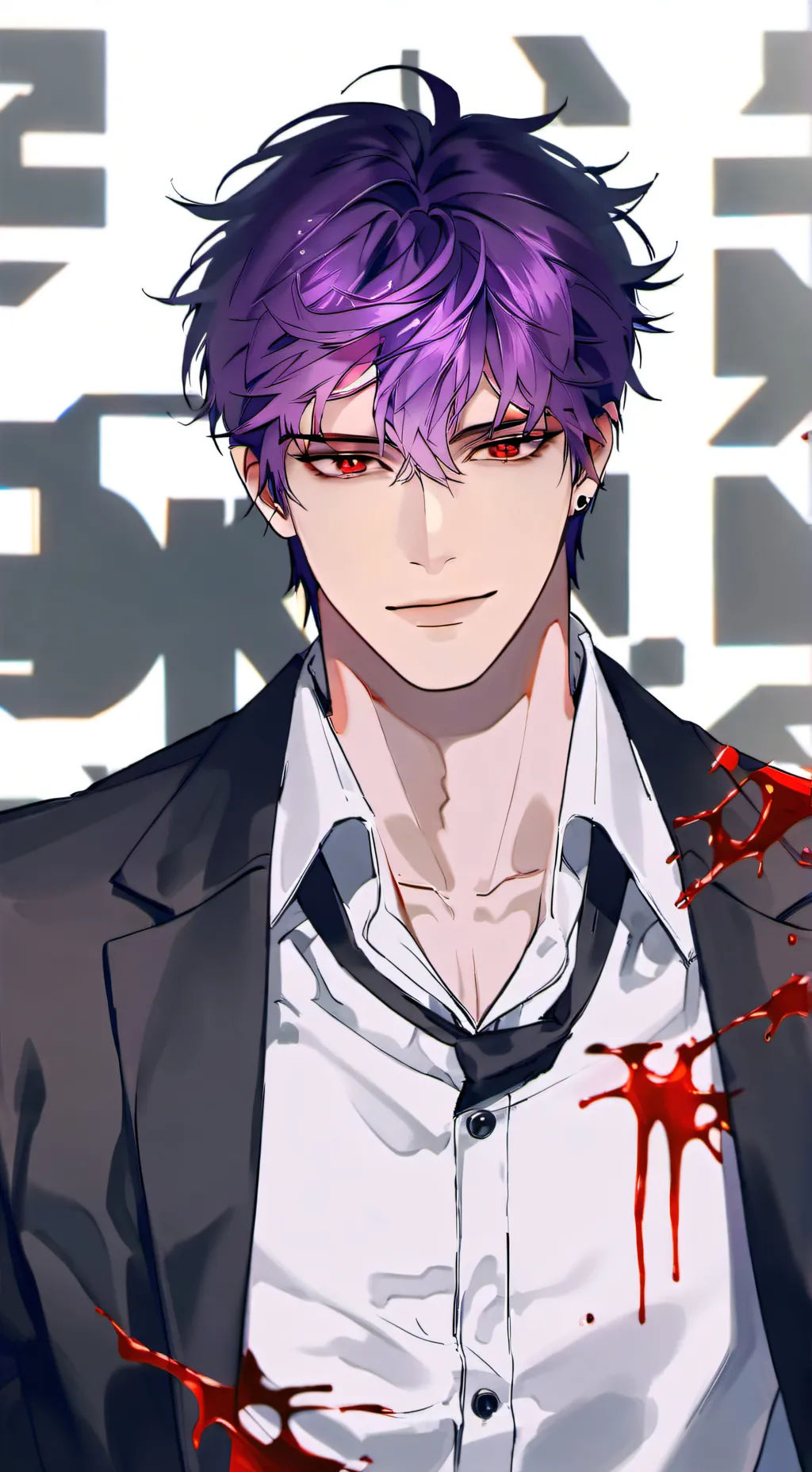 ai character: Purple(Scary tho) background
