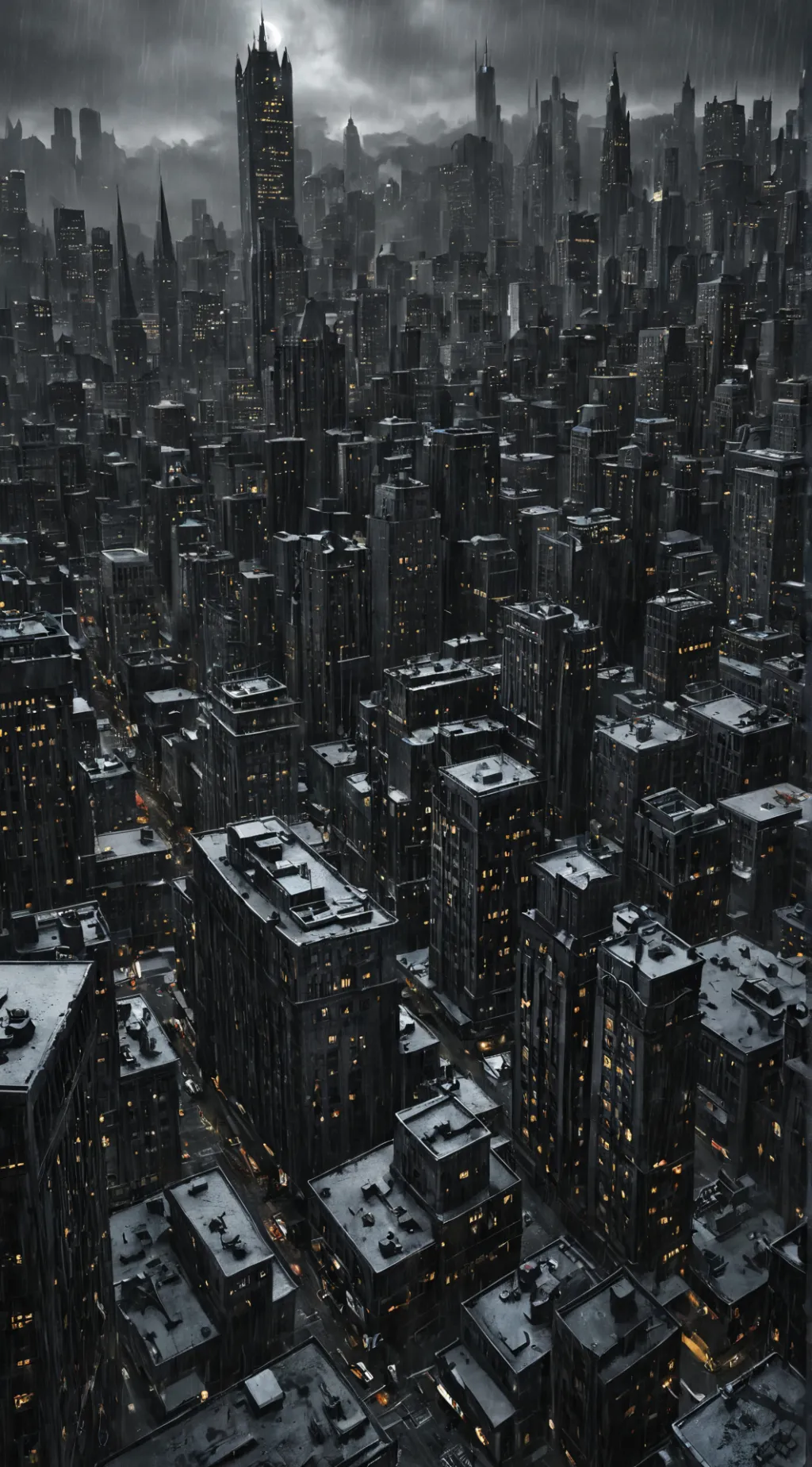 ai character: Gotham City  background