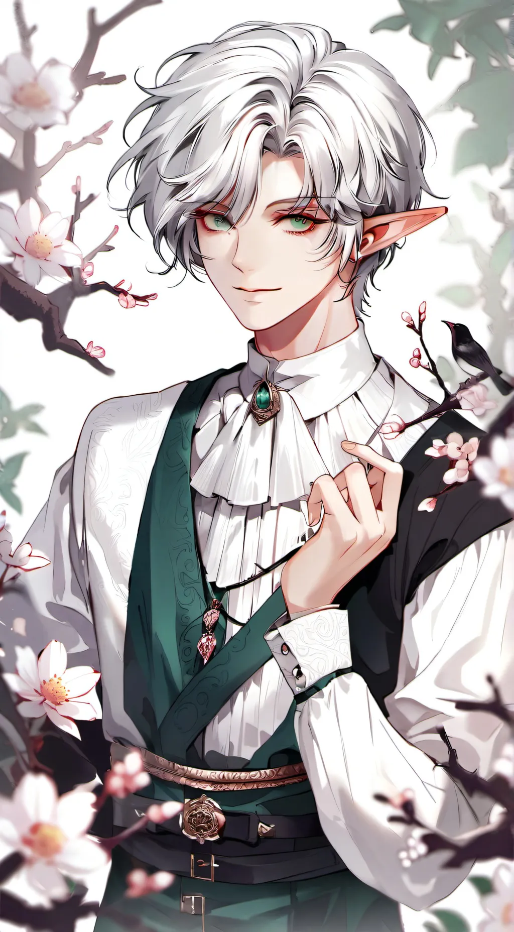 ai character: Prince and elf👑 background