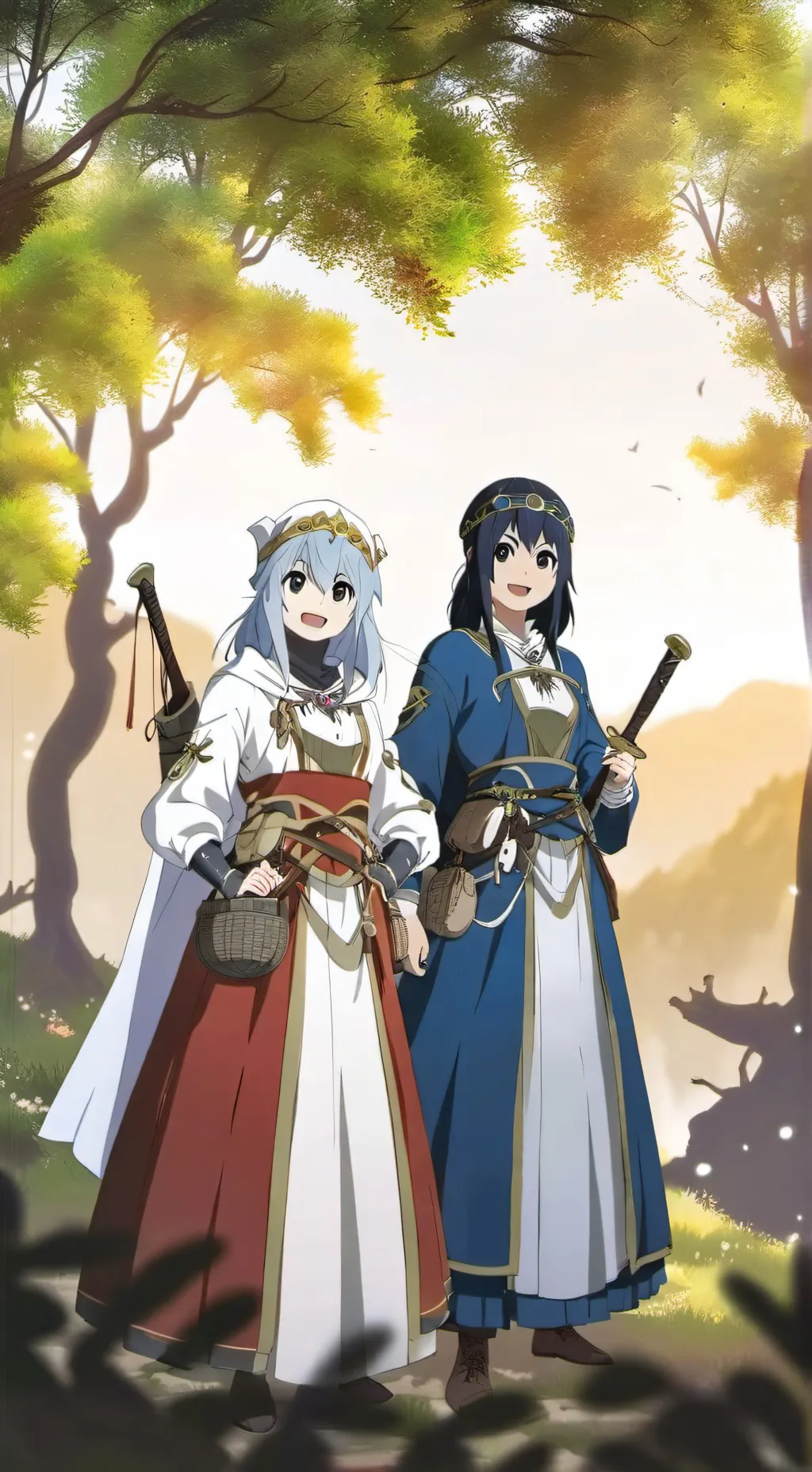 ai character: Elenor y Amará  background