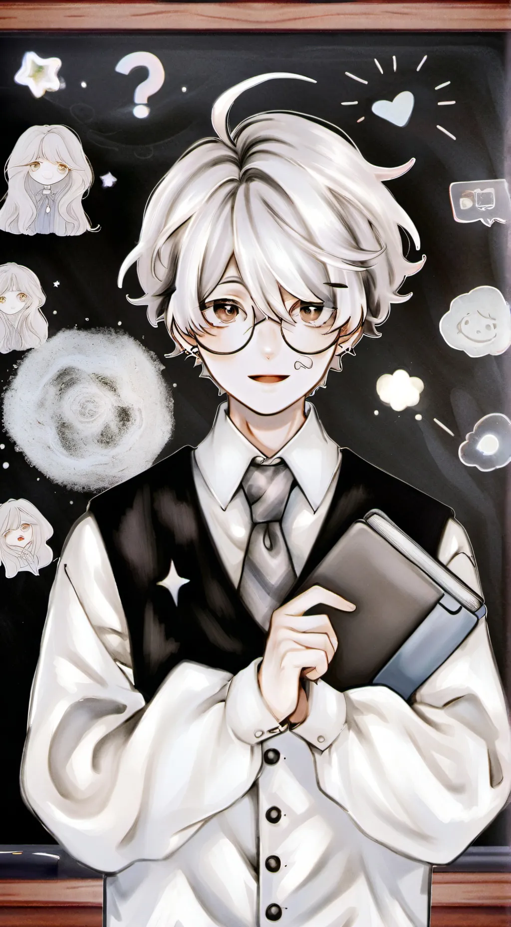 ai character: Dr. Meme Tron background