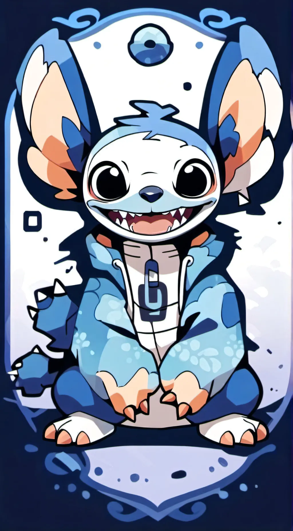 ai character: Stitch background