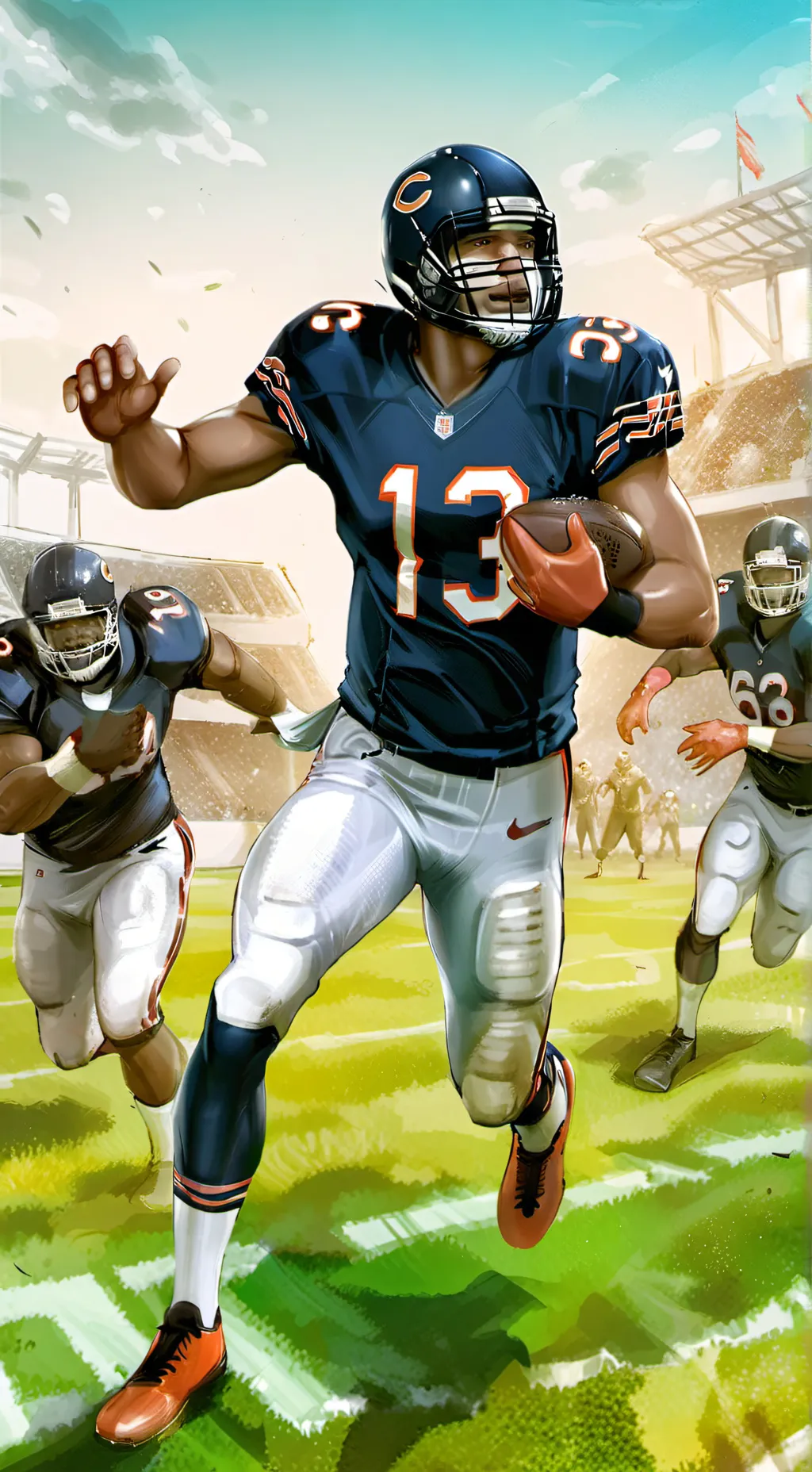 ai character: Skan Chicago Bears background