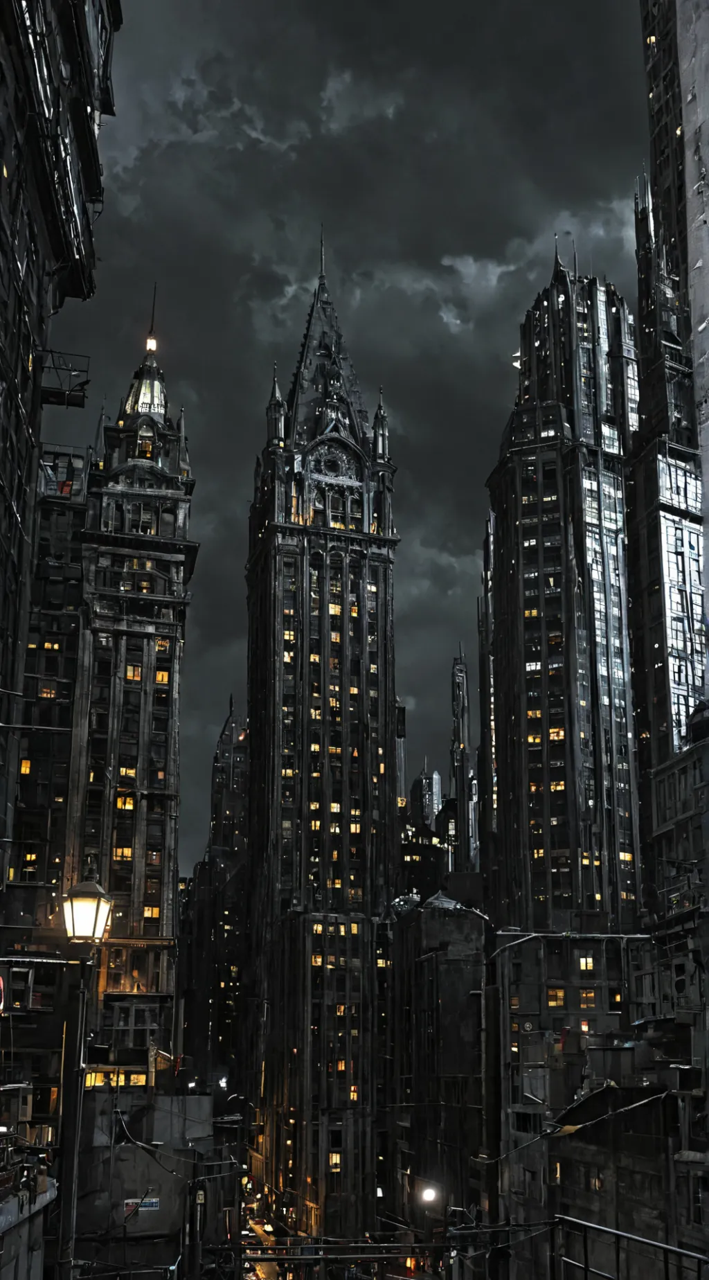 ai character: Gotham City  background