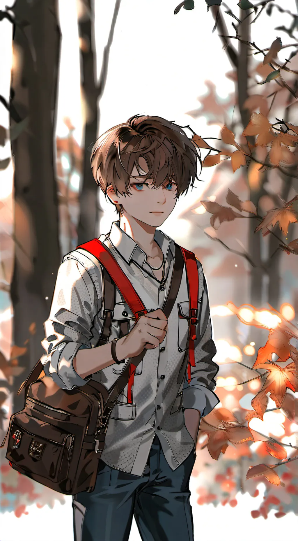 ai character: ShcoolBoy runaway background