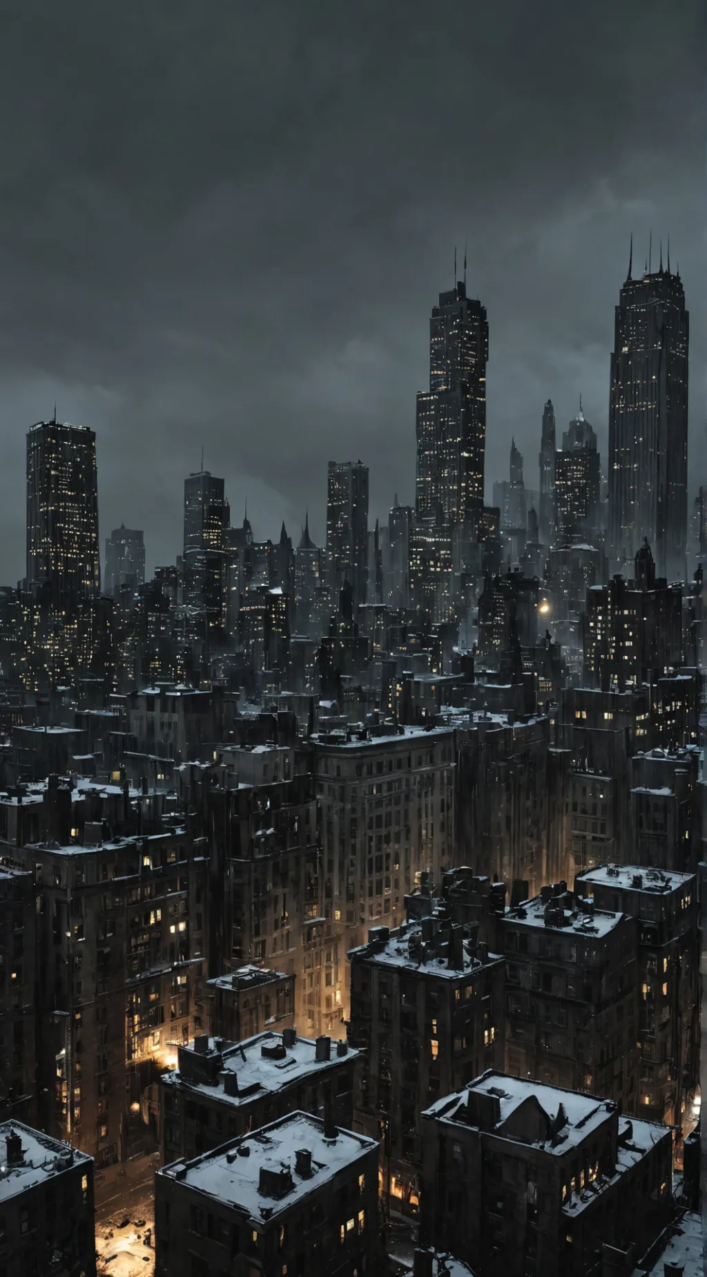 ai character: Gotham City  background