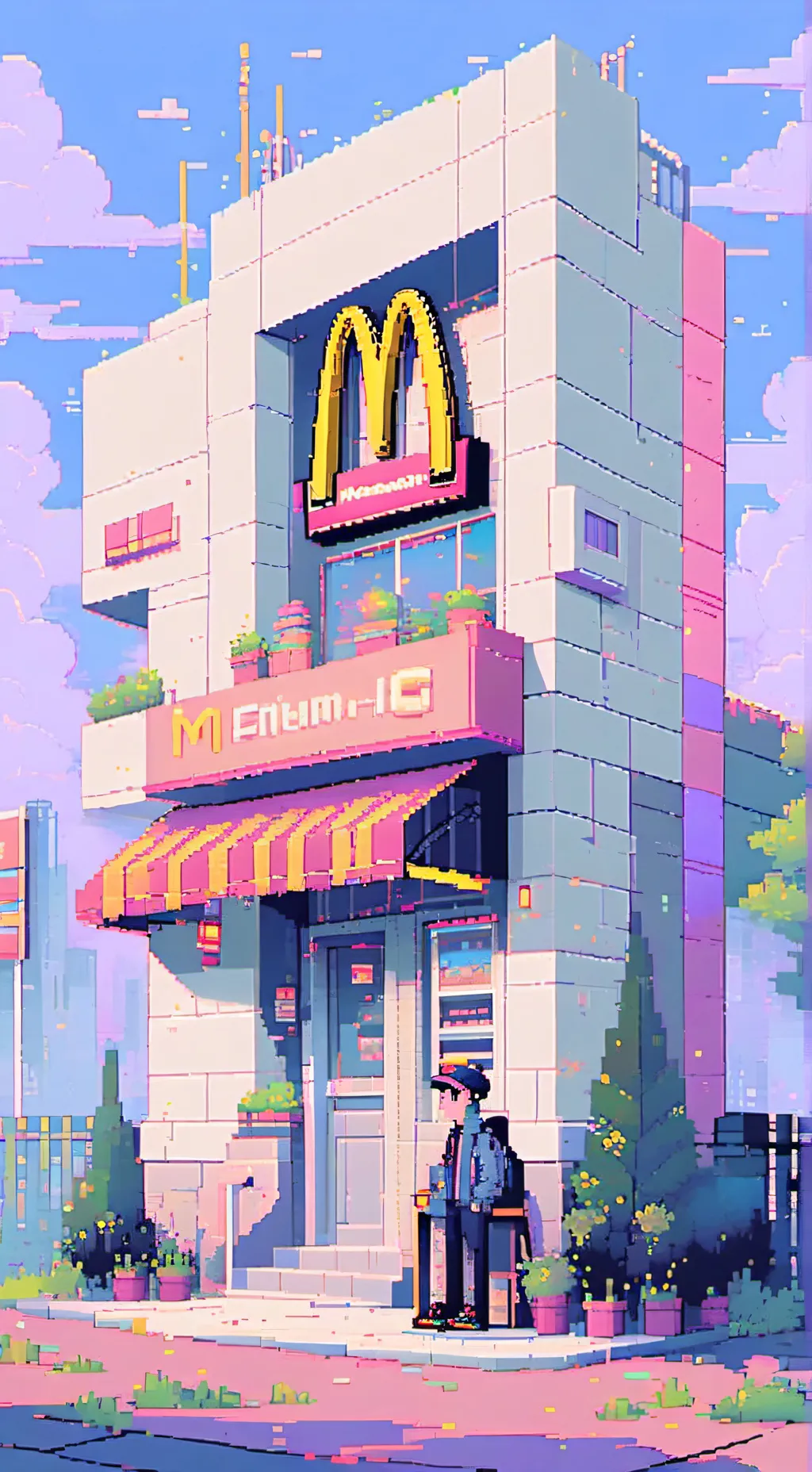 ai character: McDonald's ☑️ background