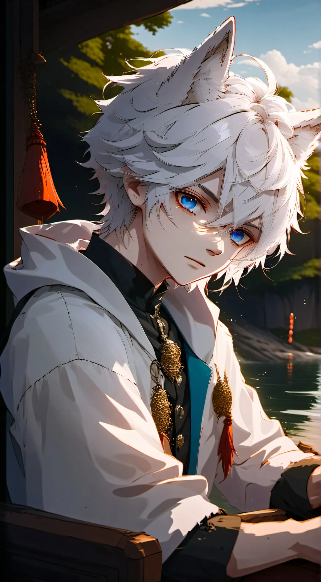 ai character: Winter background