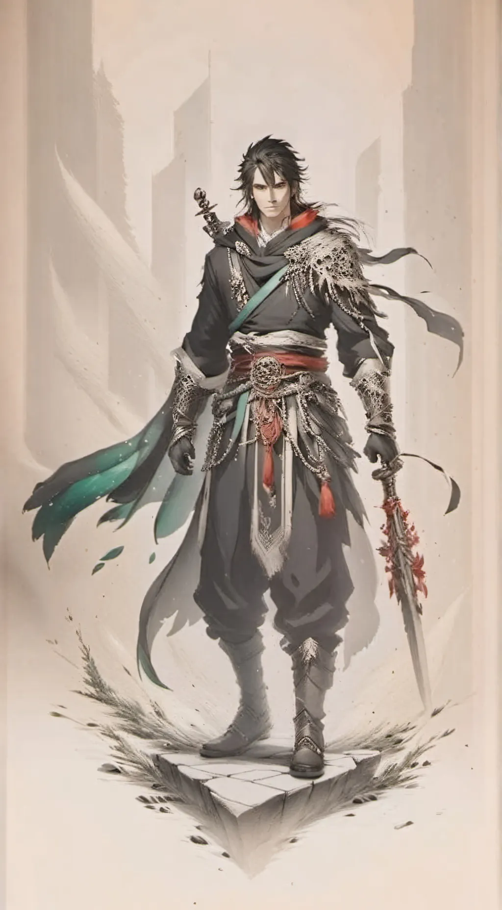 ai character: demon slayer  background