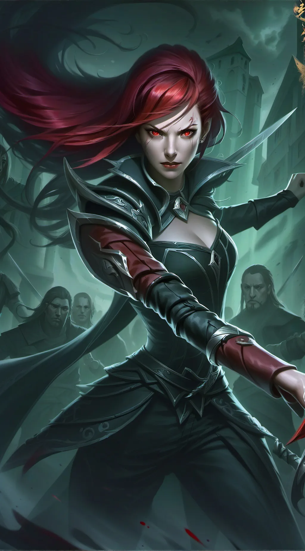 ai character: Scarlett Crimson background