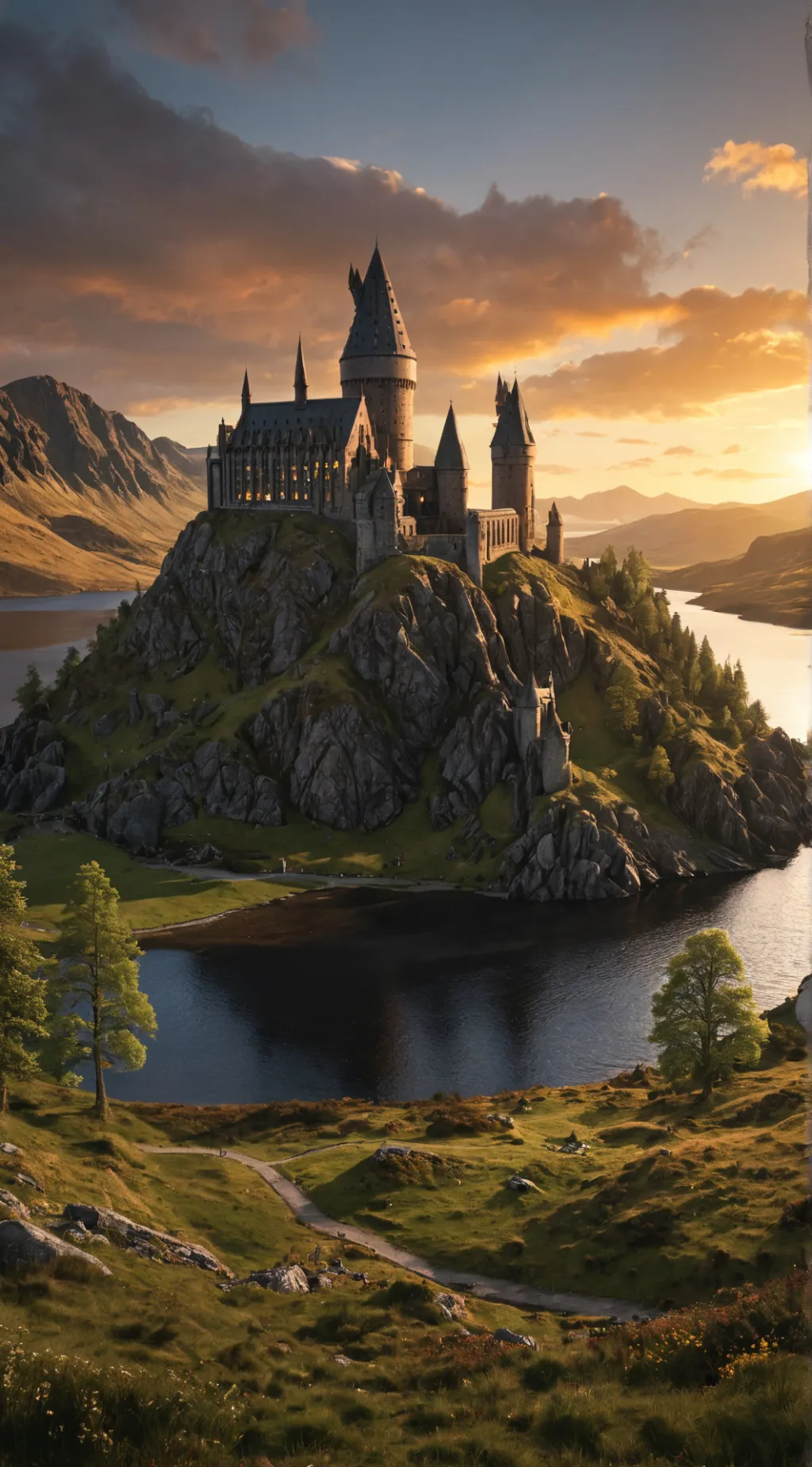 ai character: Hogwarts  background