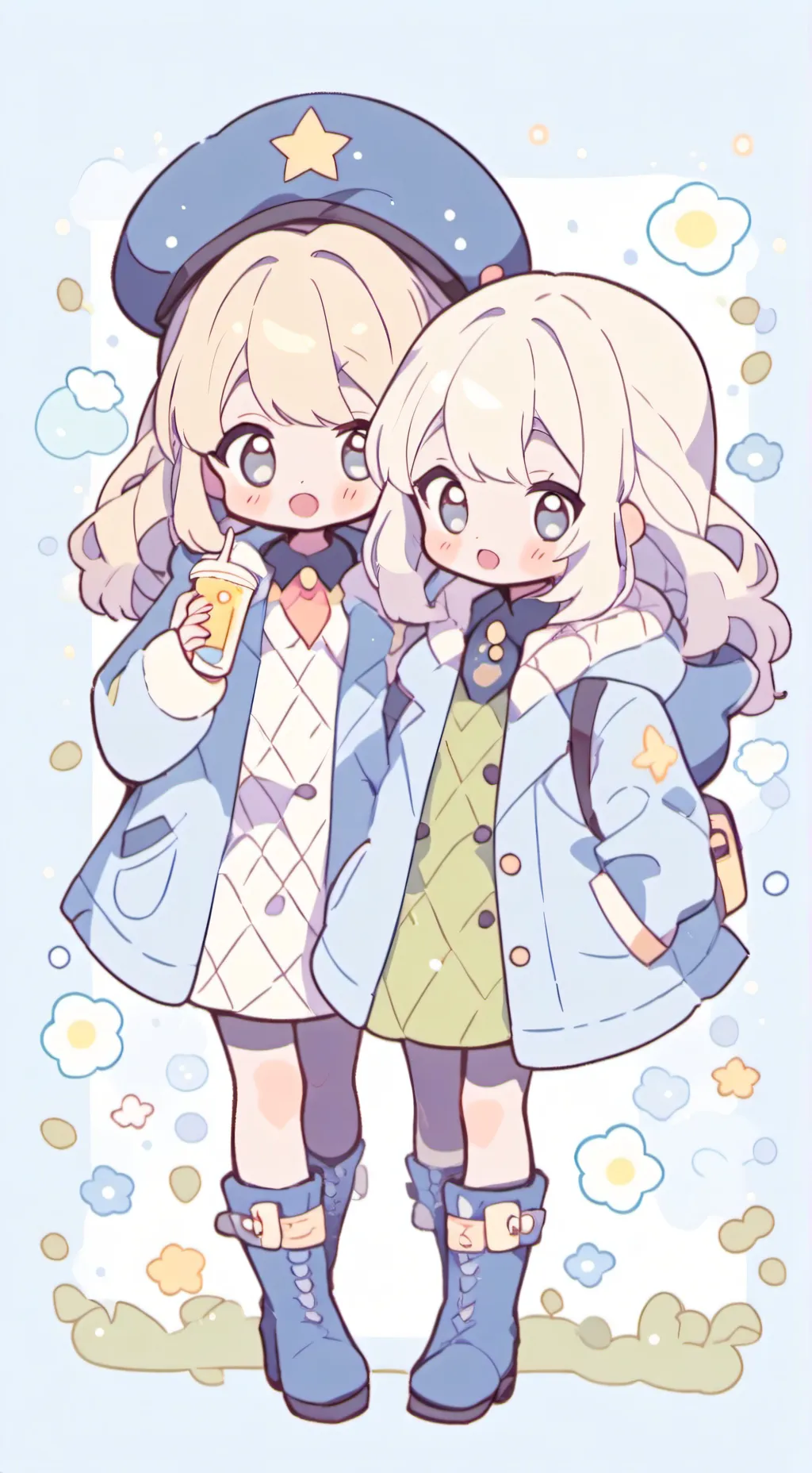 ai character: Mimi and Mia background