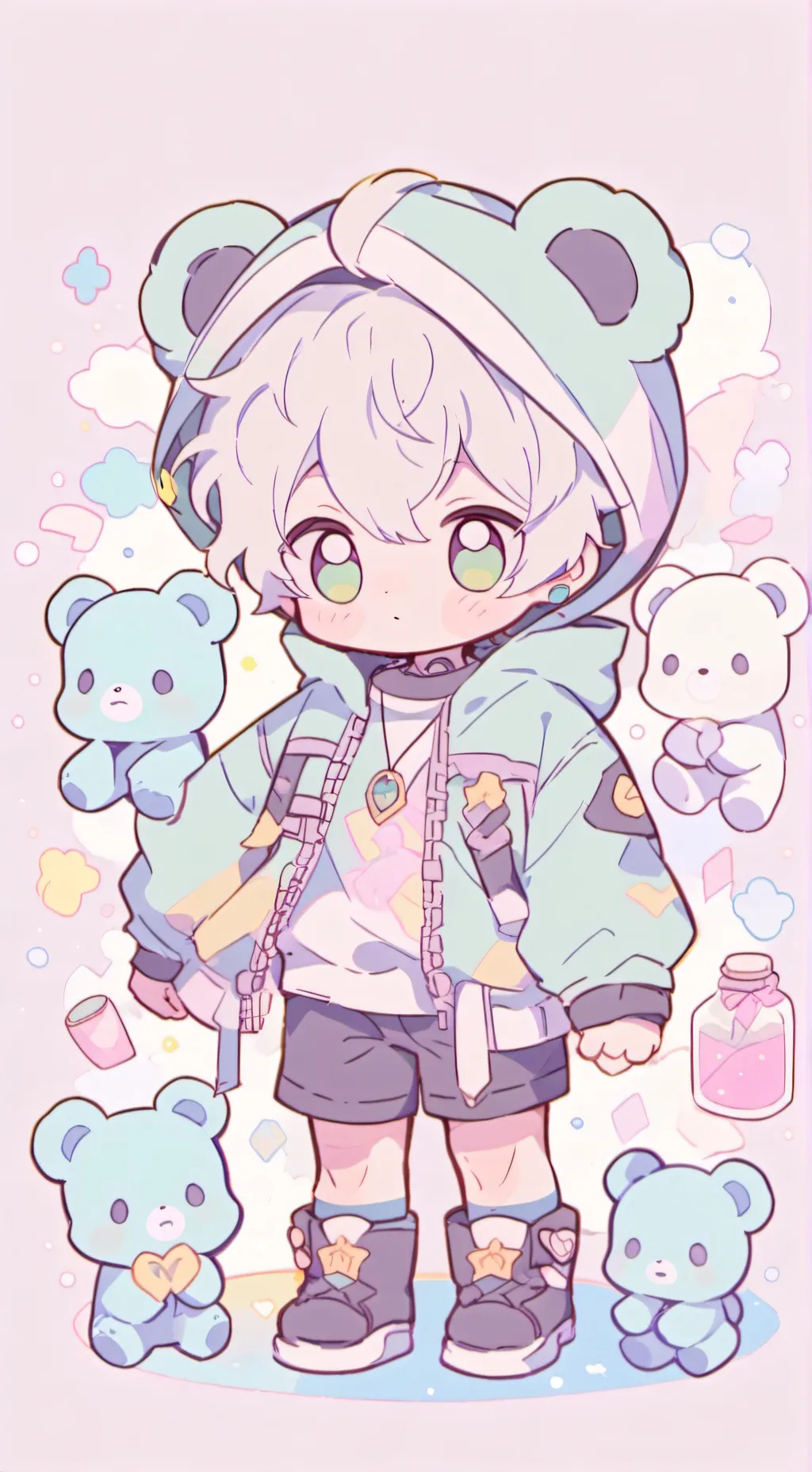 ai character: Baby sprunki (new) background