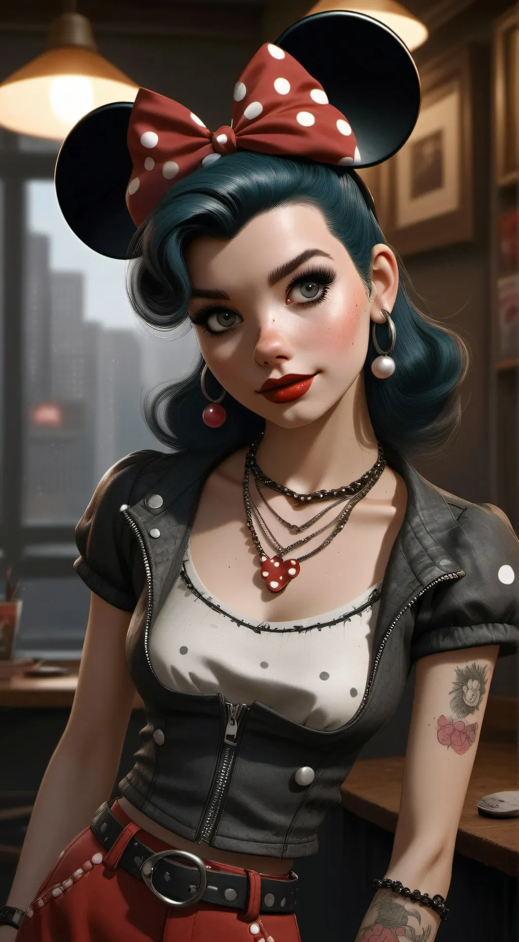 ai character: Dizney Punk background