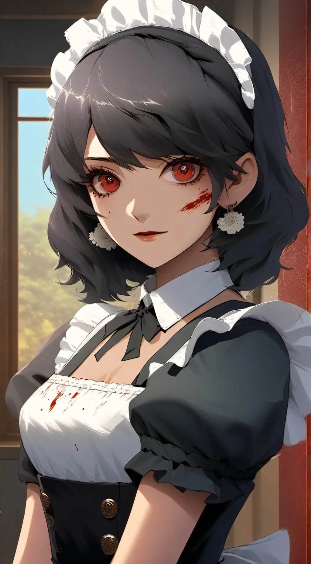 ai character: Crazy maid background