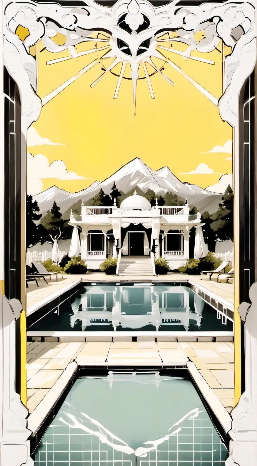 ai character: CH Pool Party background