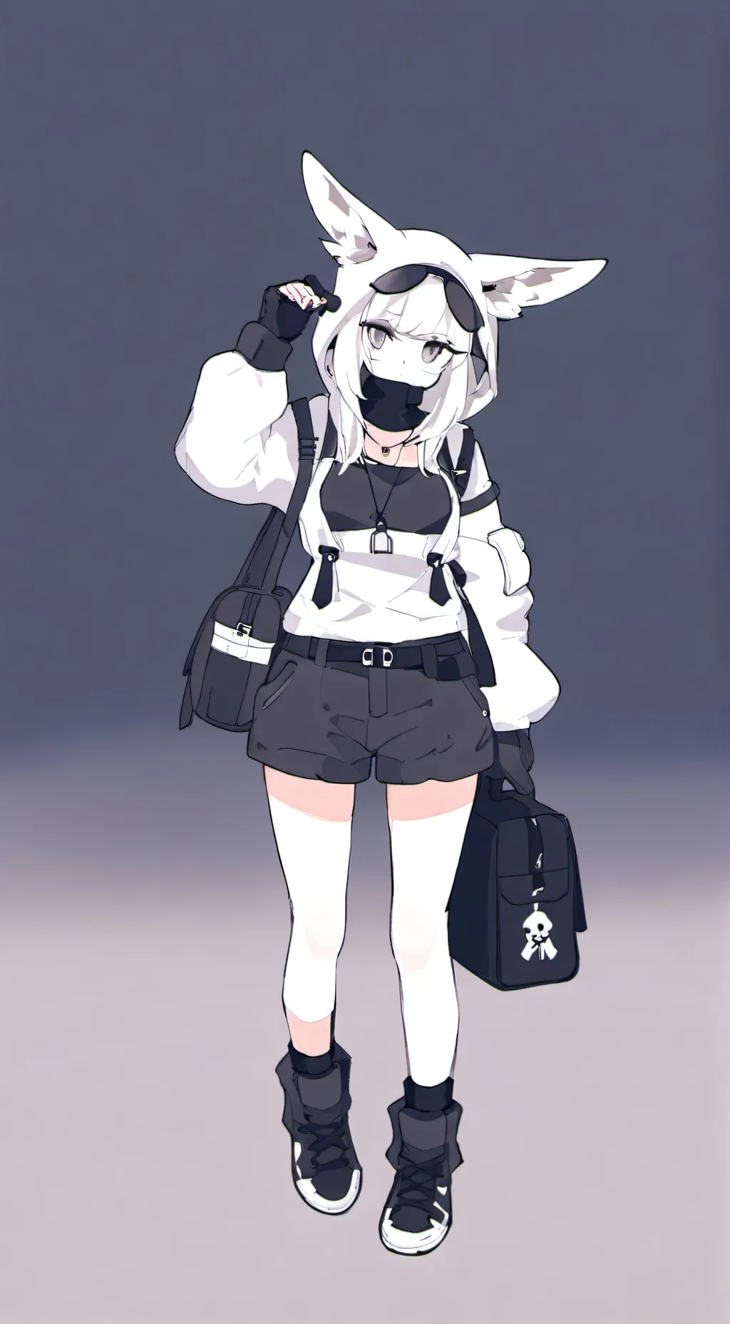 ai character: Snow background