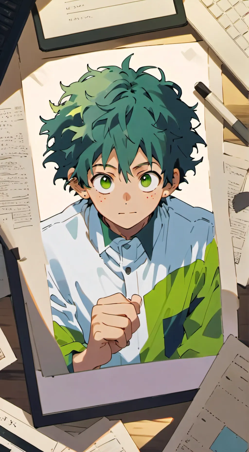 ai character: Mha sad background