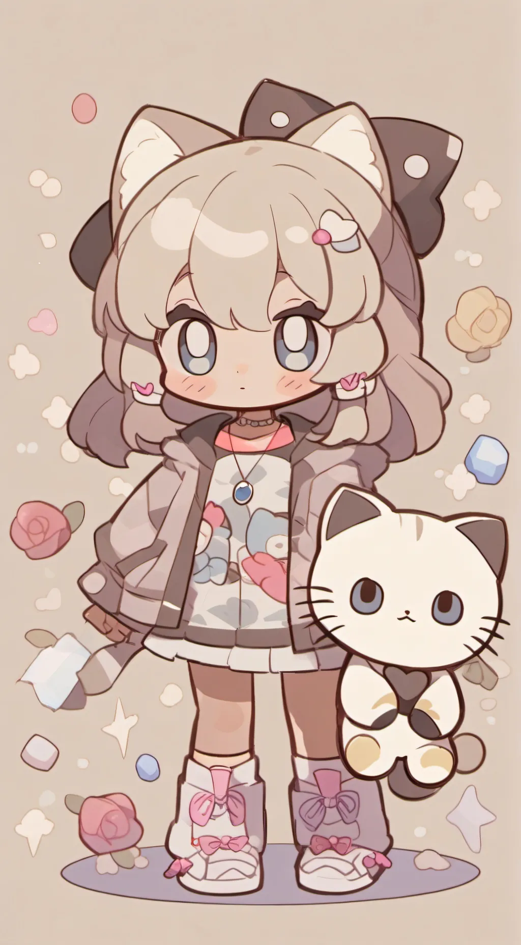 ai character: Crystal and dash.. background