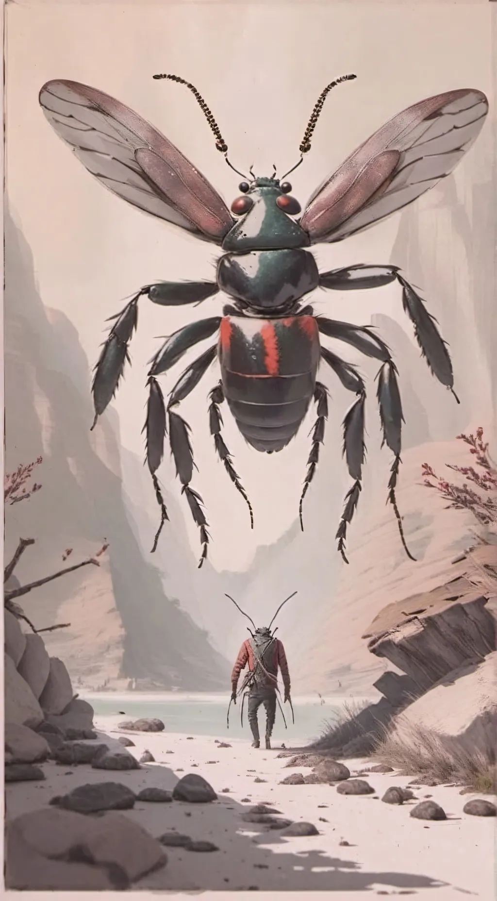 ai character: ancient ladybug background