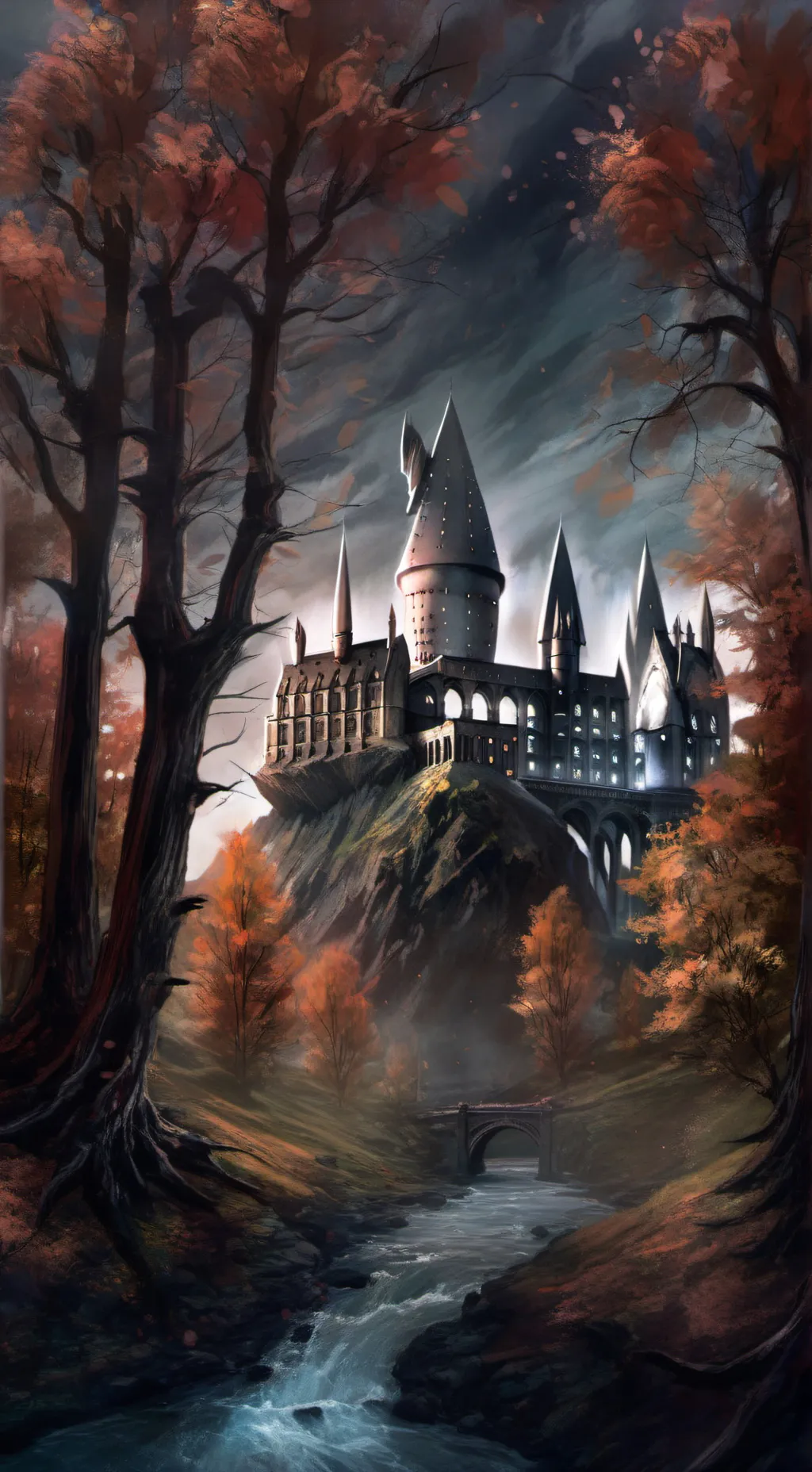 ai character: HP Haunted House  background