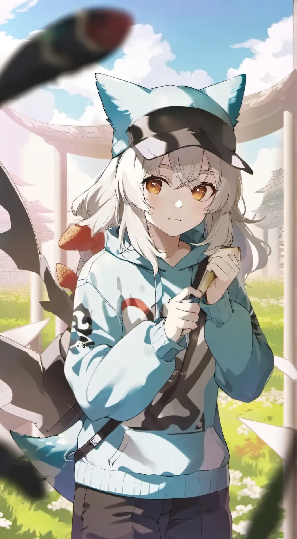 ai character: Sam as a furry background