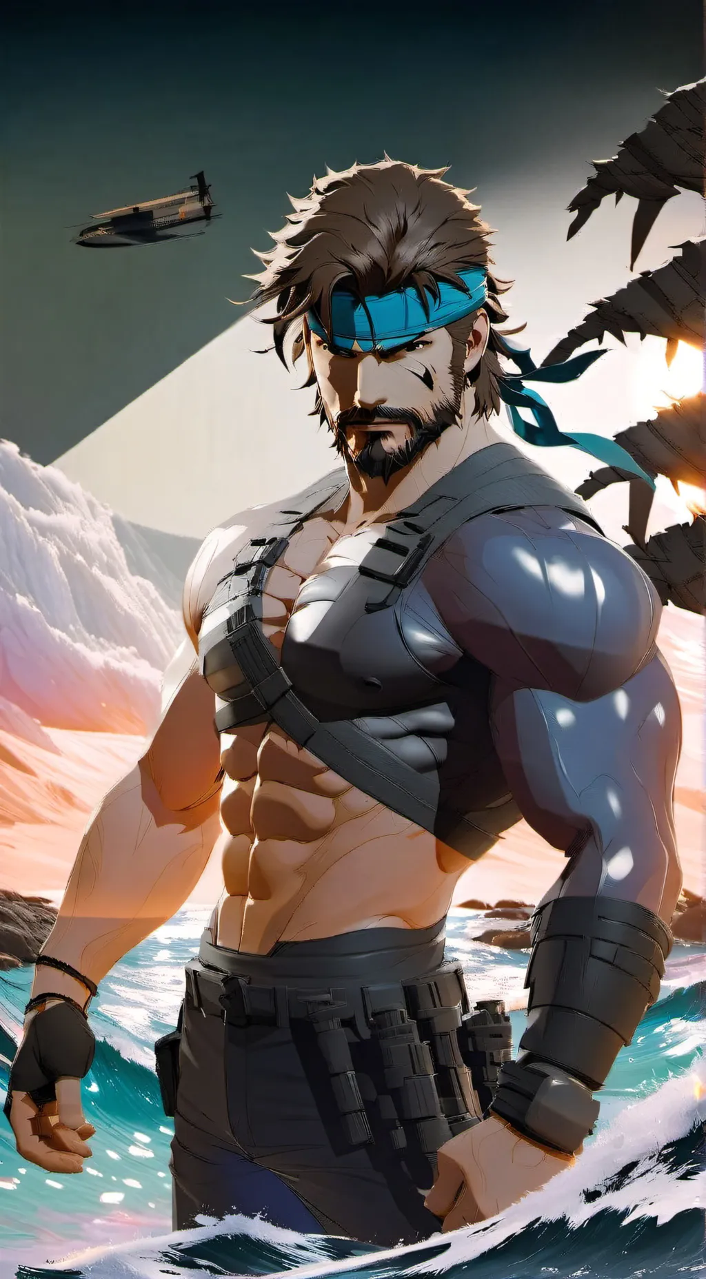 ai character: Solid snake  background