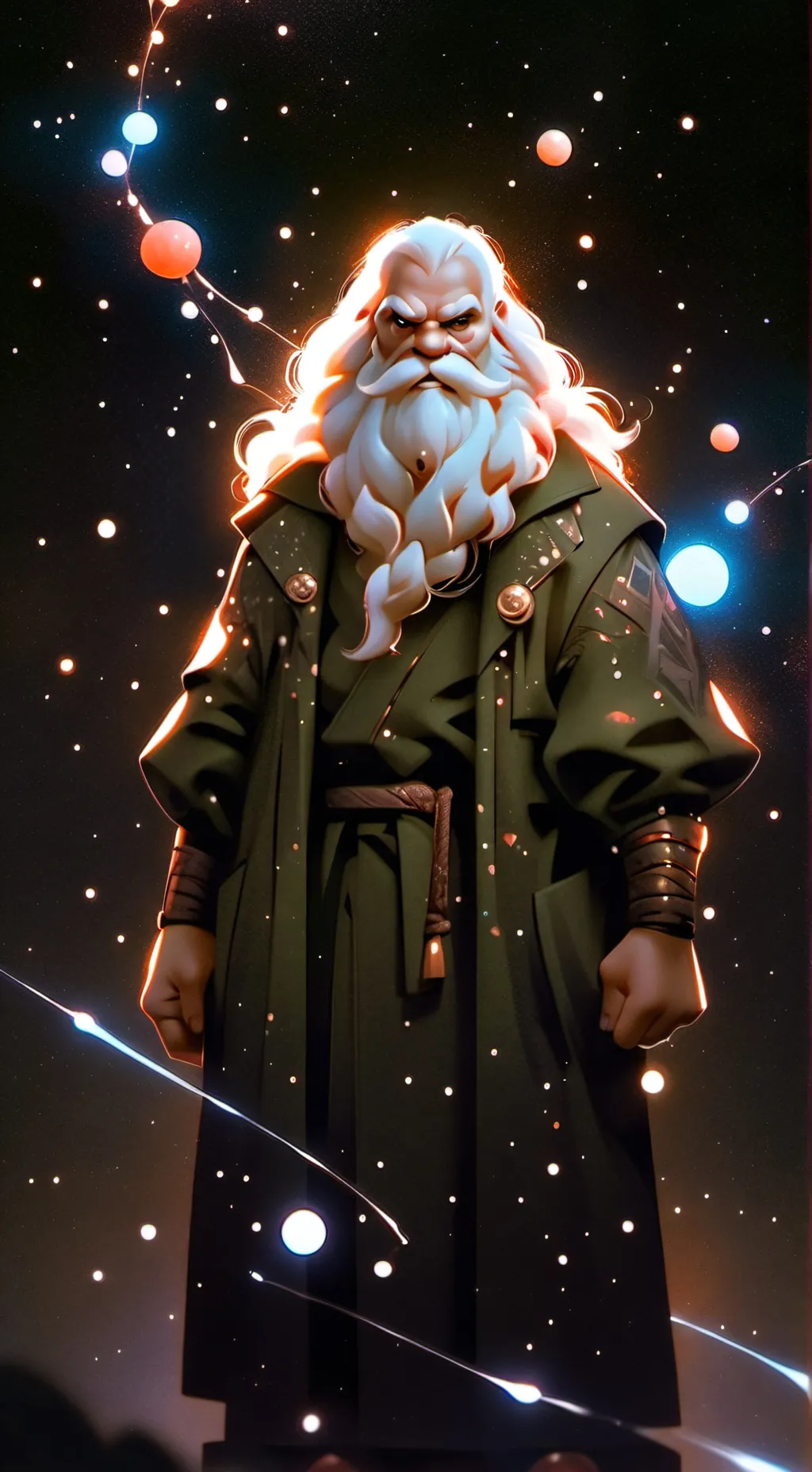 ai character: Cc and sc space  background