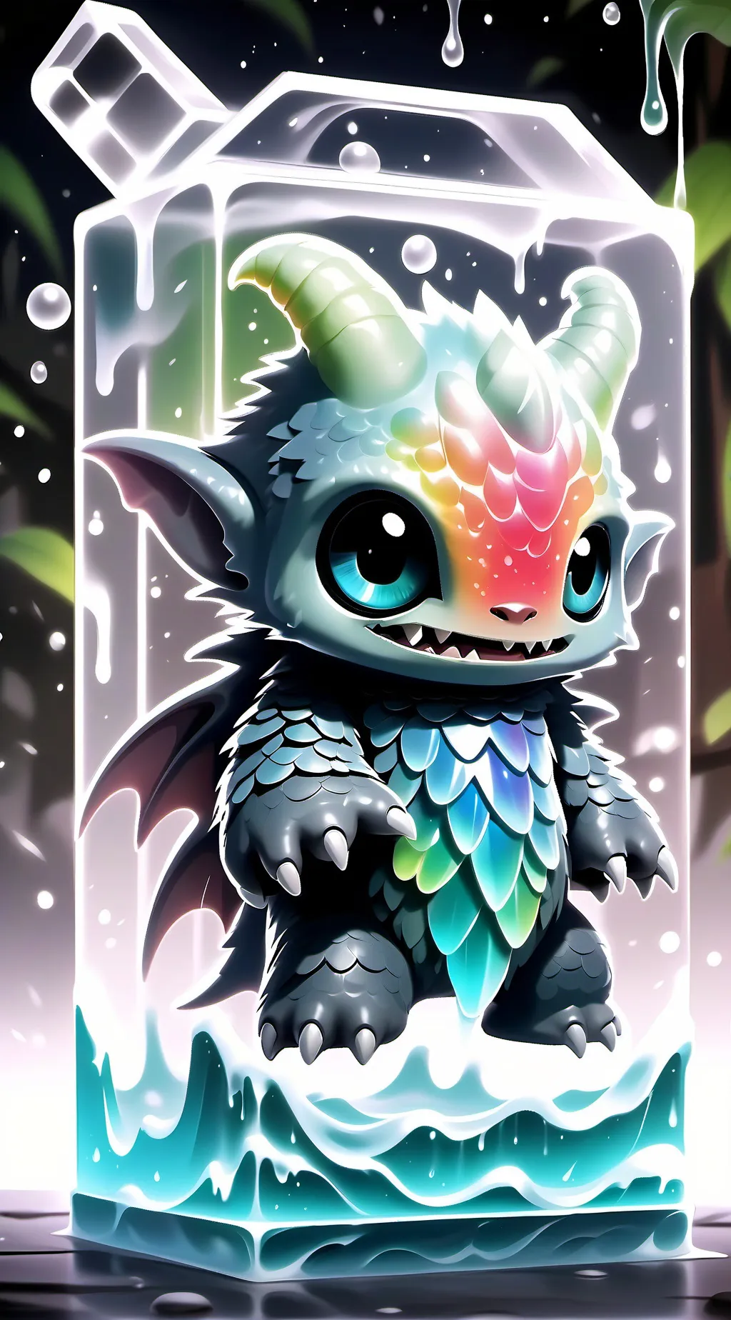 ai character: wubbox food background