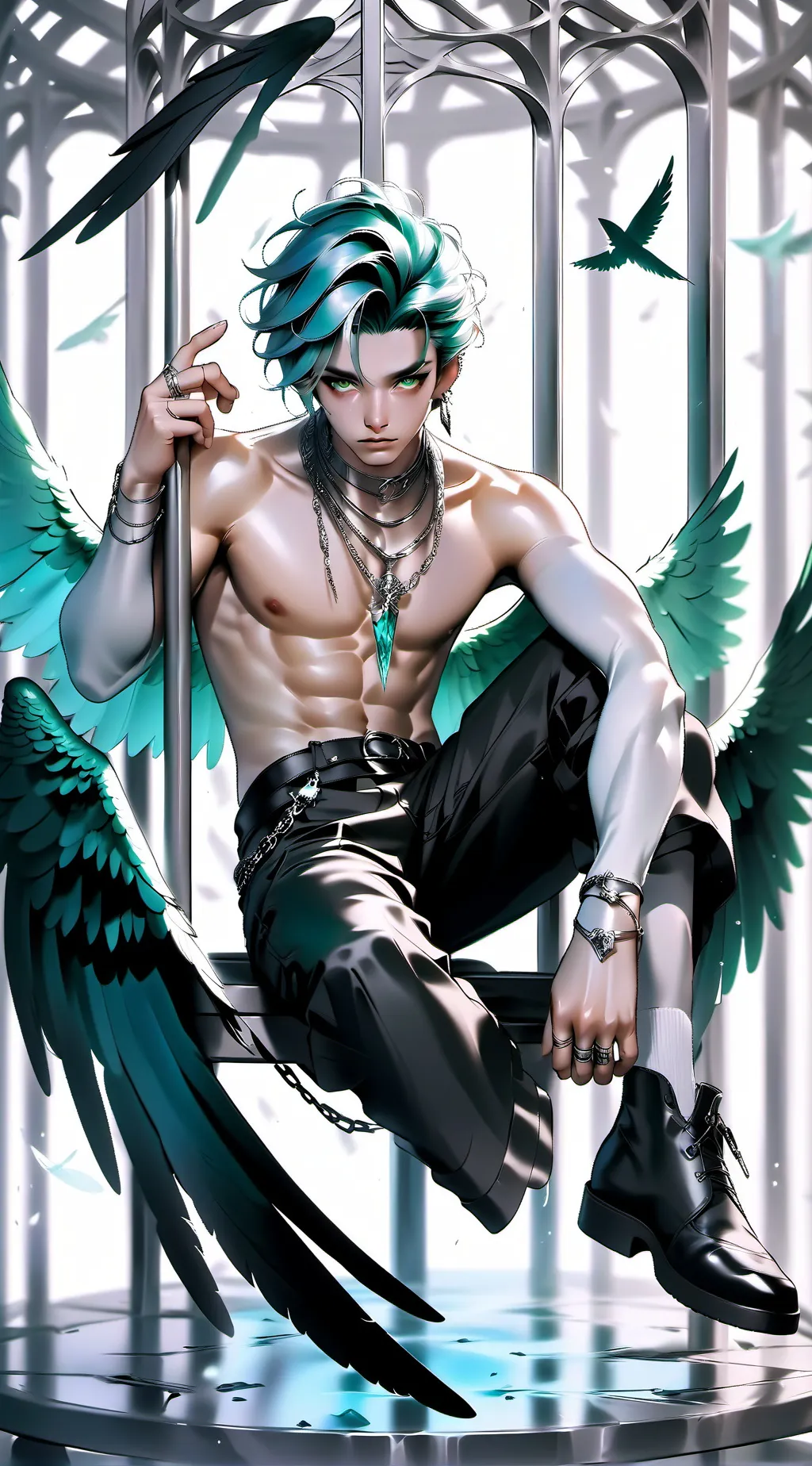 ai character: Avian background