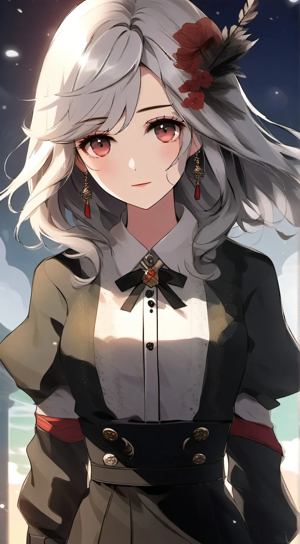 ai character: Amber background